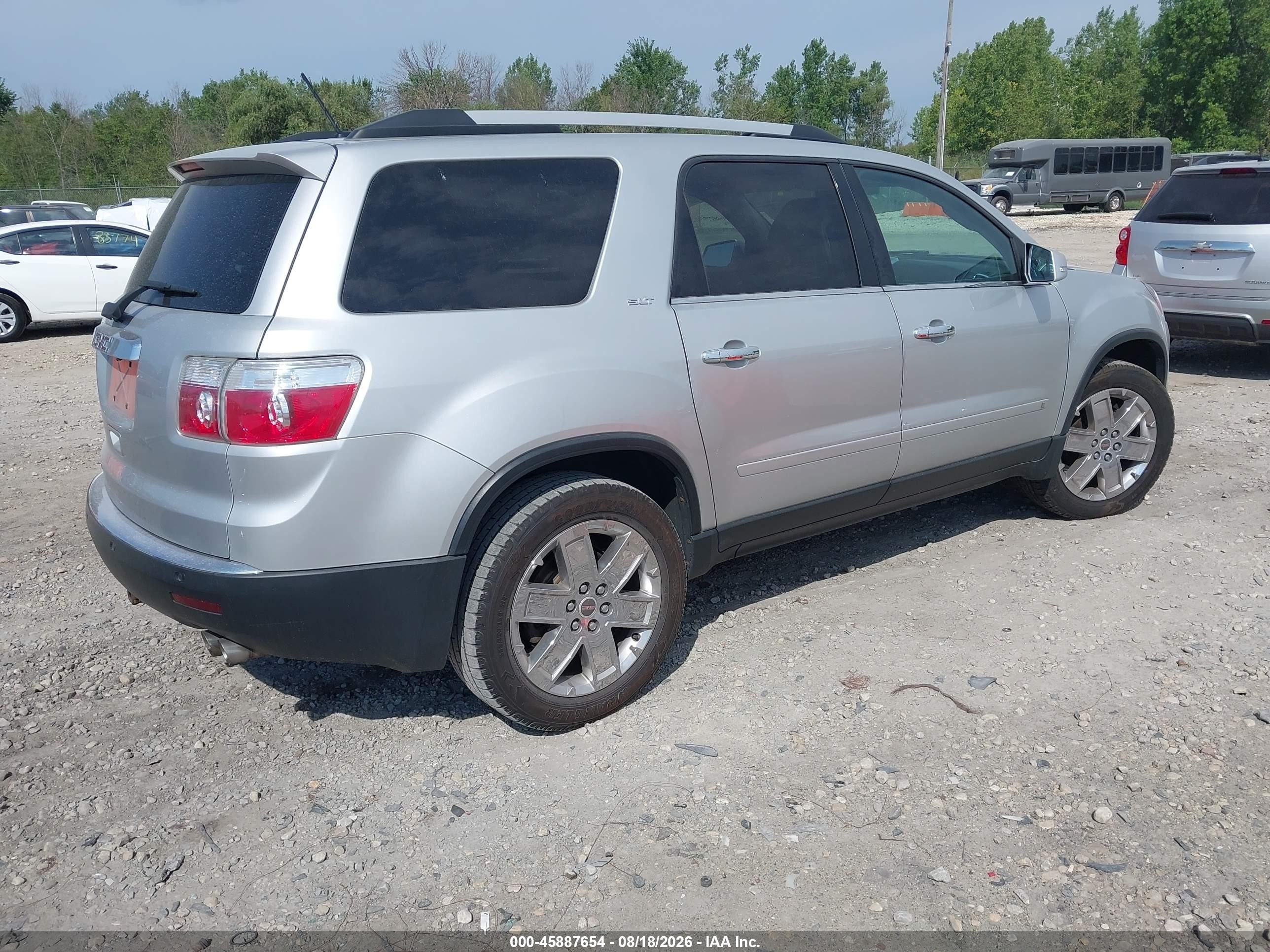 2010 Gmc Acadia Slt-2 Silver vin: 1GKLRNEDXAJ175089