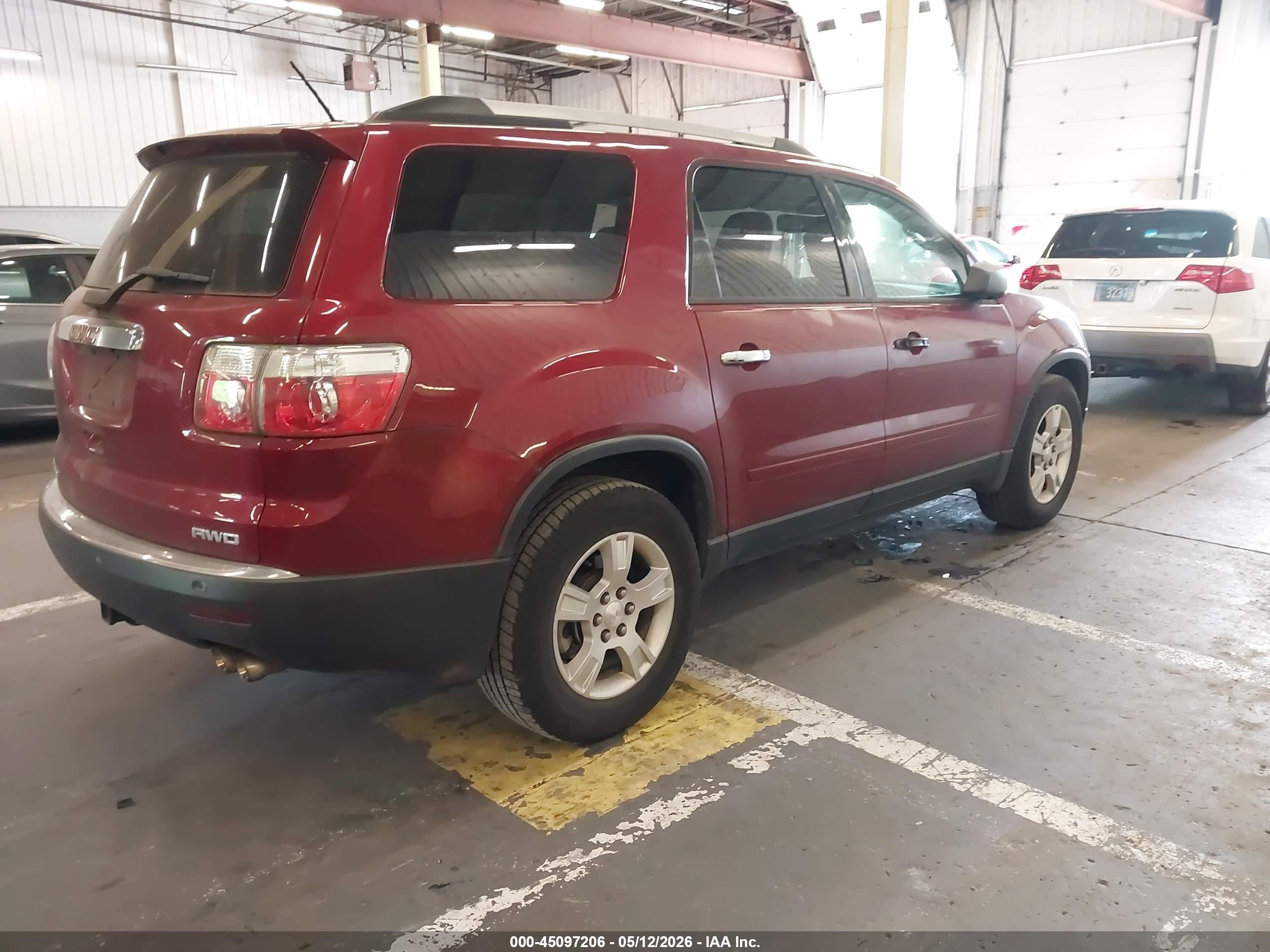 2010 Gmc Acadia Sle Red vin: 1GKLVLED0AJ188451