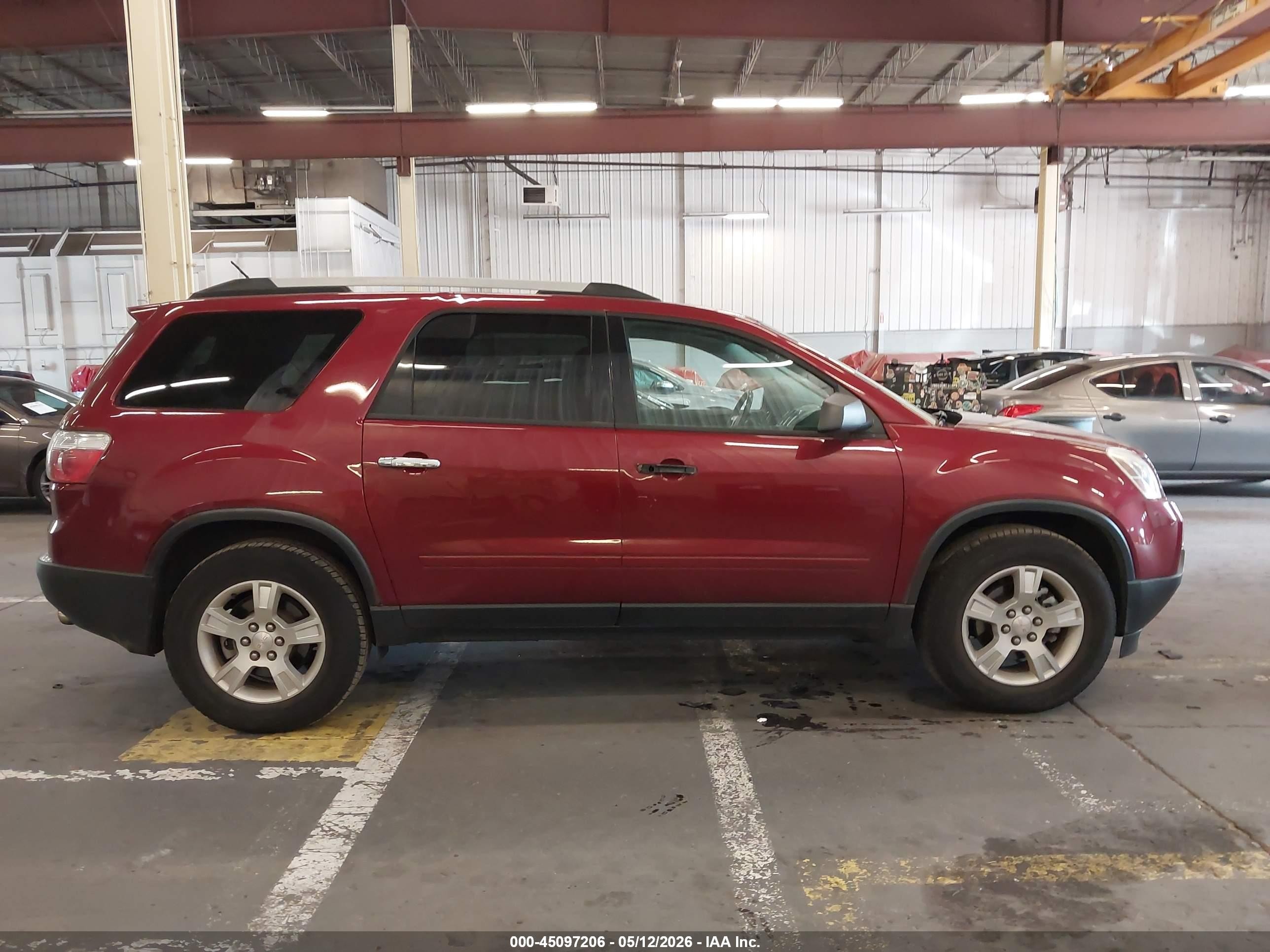 2010 Gmc Acadia Sle Red vin: 1GKLVLED0AJ188451