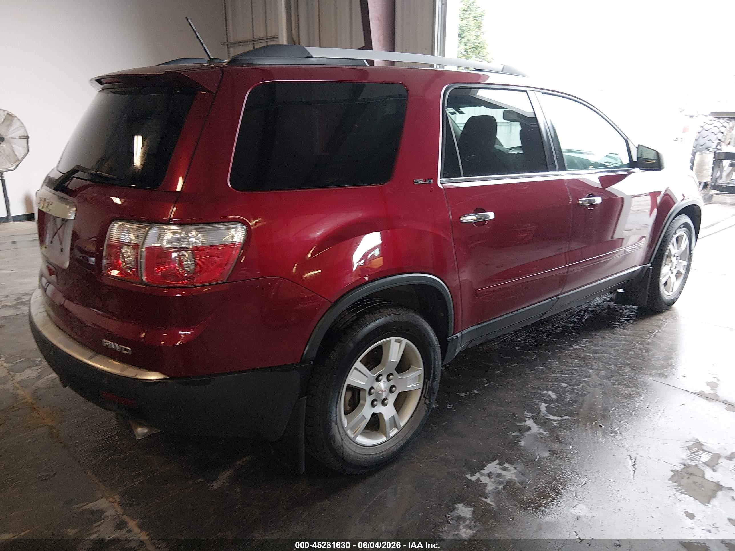 2010 Gmc Acadia Sle Red vin: 1GKLVLED3AJ146095