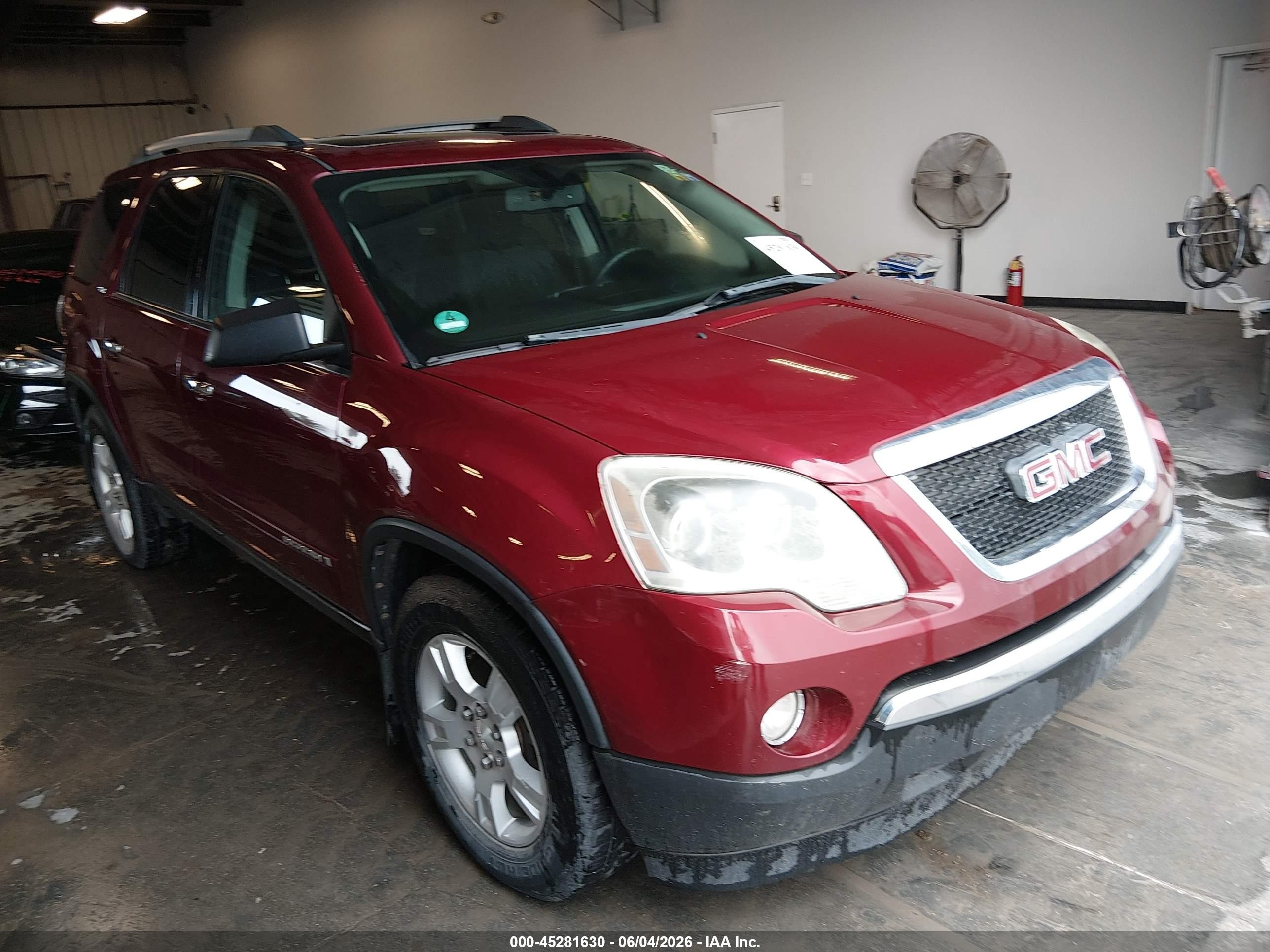 2010 Gmc Acadia Sle Red vin: 1GKLVLED3AJ146095
