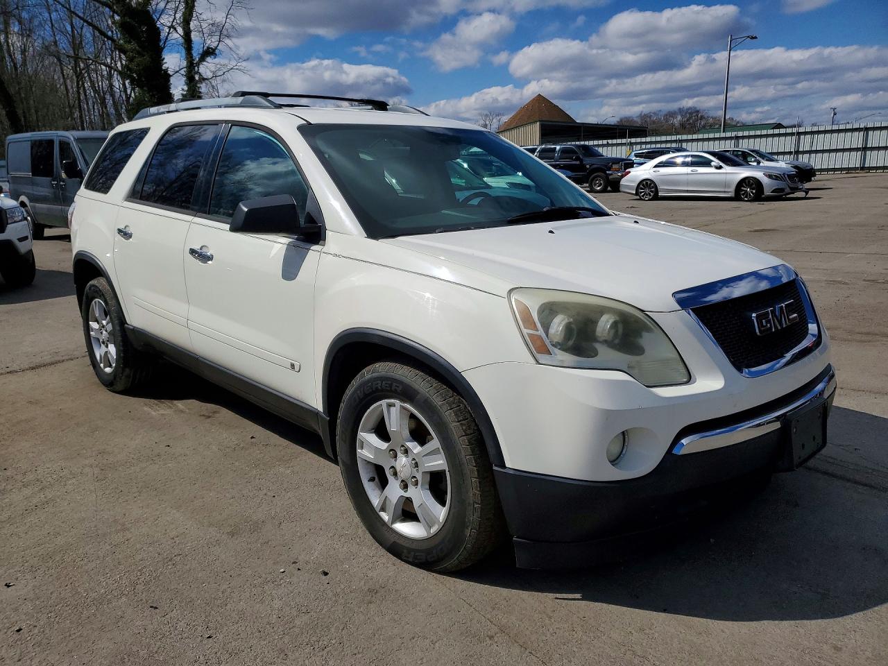 2010 Gmc Acadia Sle White vin: 1GKLVLED6AJ109316