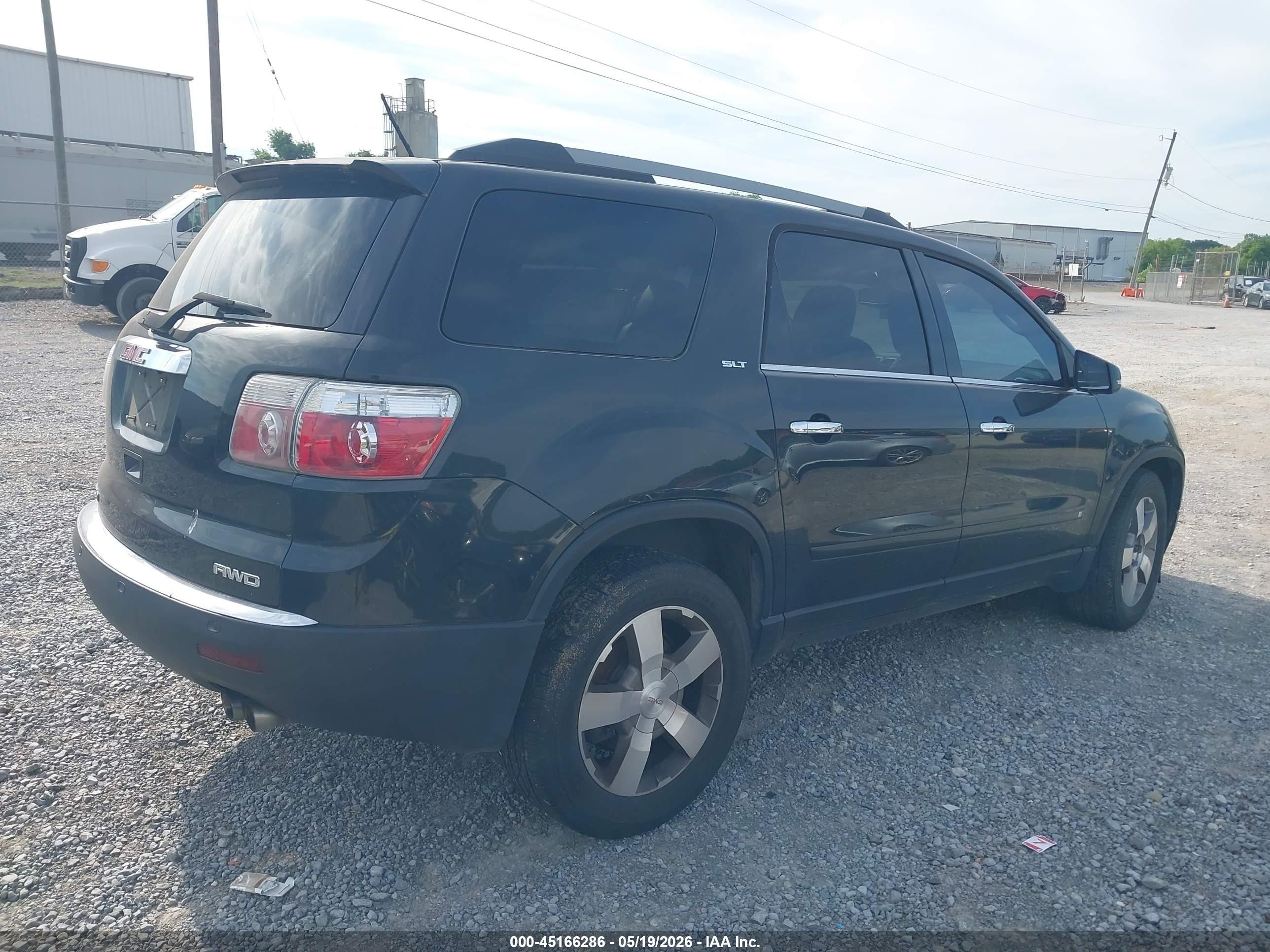 2010 Gmc Acadia Slt-1 Black vin: 1GKLVMED0AJ132175