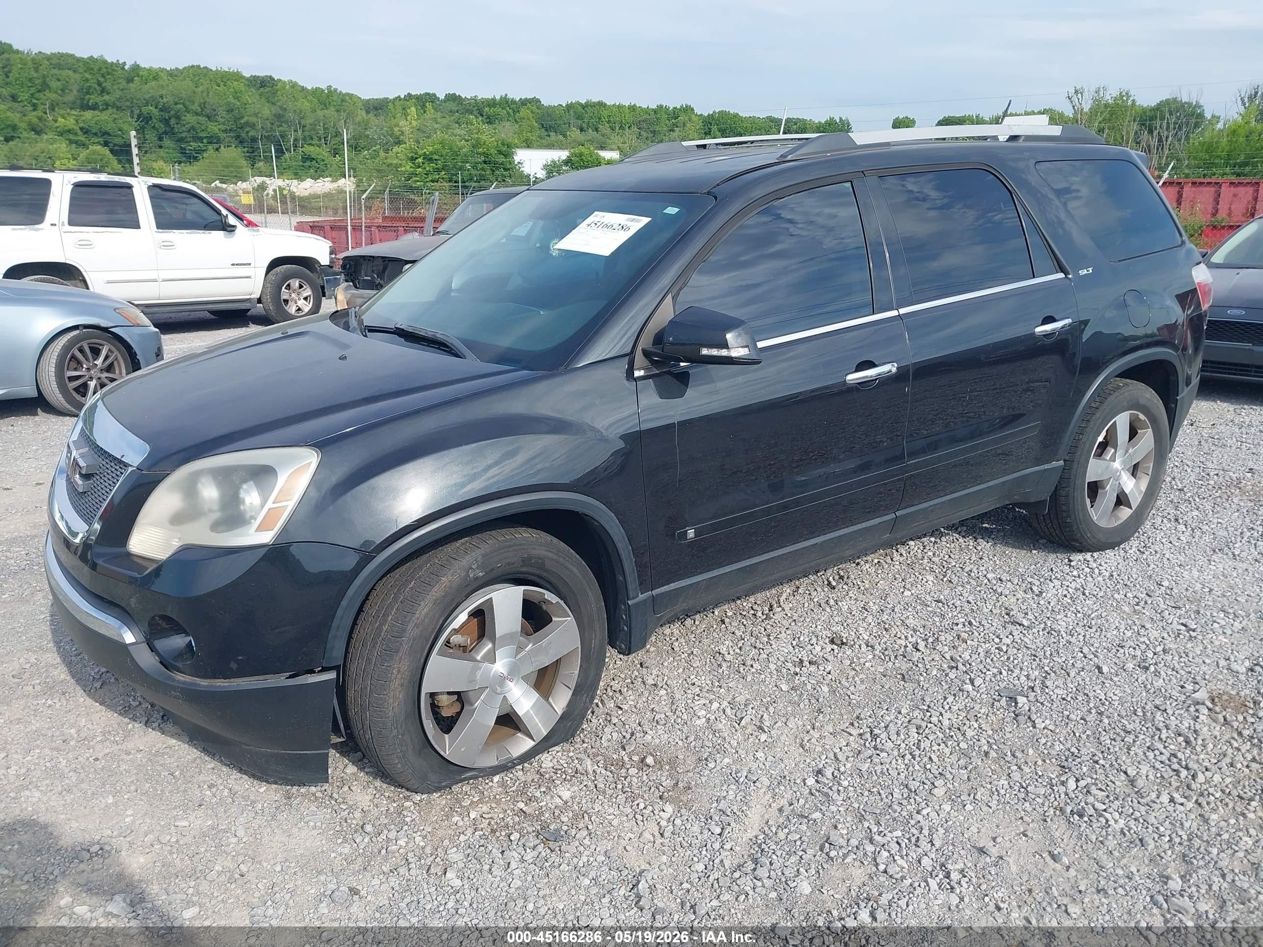 2010 Gmc Acadia Slt-1 Black vin: 1GKLVMED0AJ132175