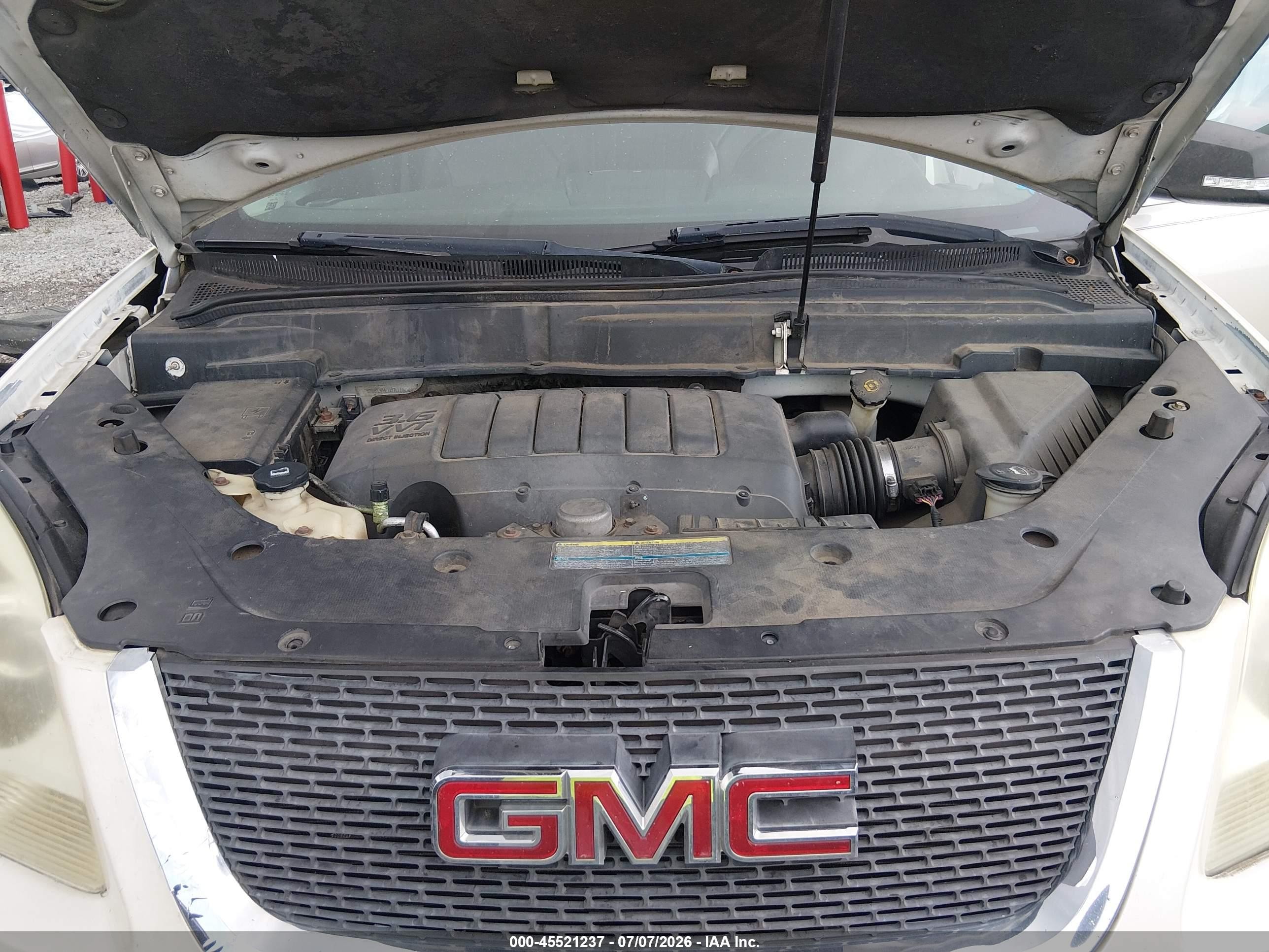 2010 Gmc Acadia Slt-1 White vin: 1GKLVMED1AJ130452