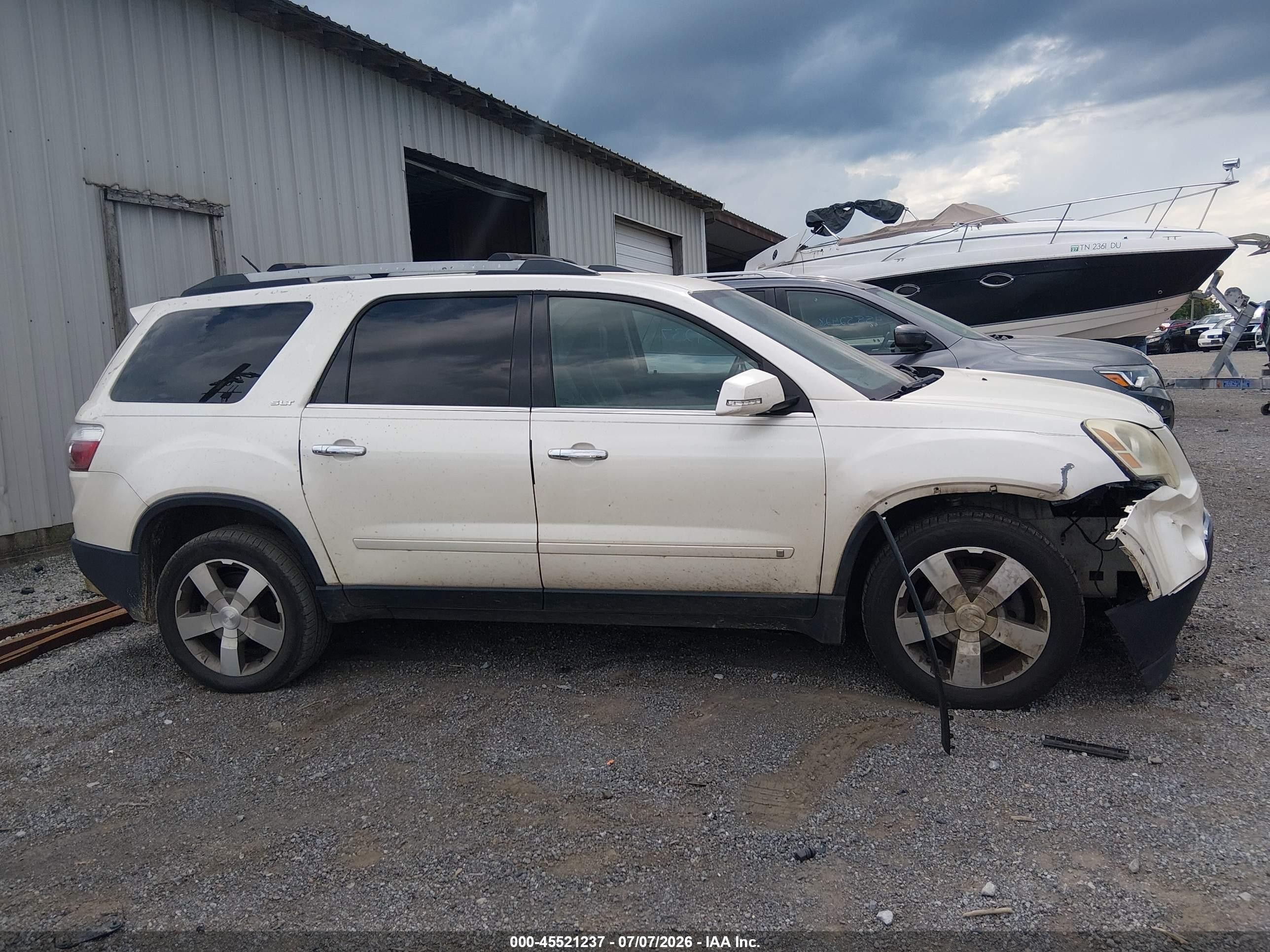 2010 Gmc Acadia Slt-1 White vin: 1GKLVMED1AJ130452