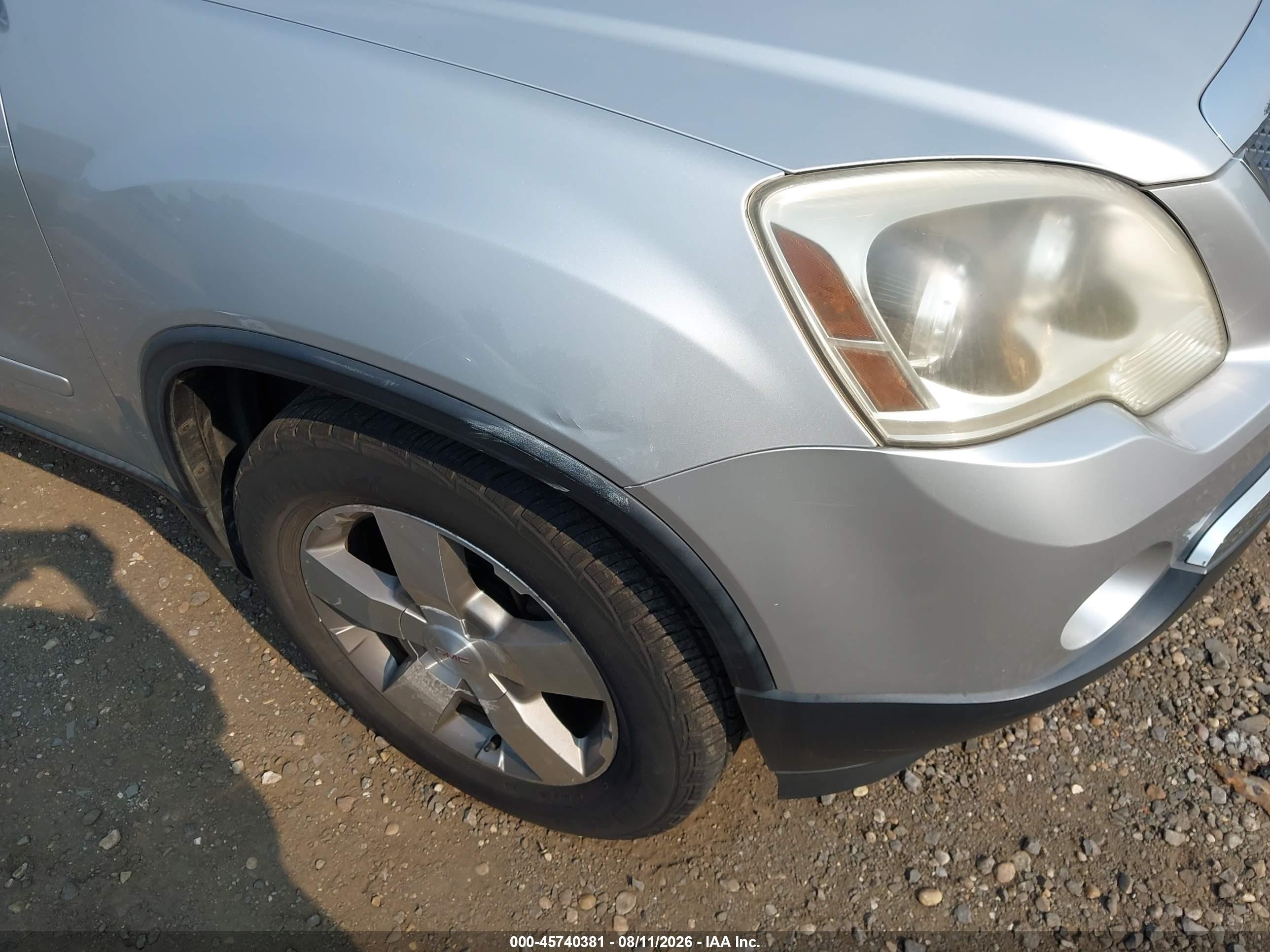 2010 Gmc Acadia Slt-1 Серебряный vin: 1GKLVMED5AJ193747