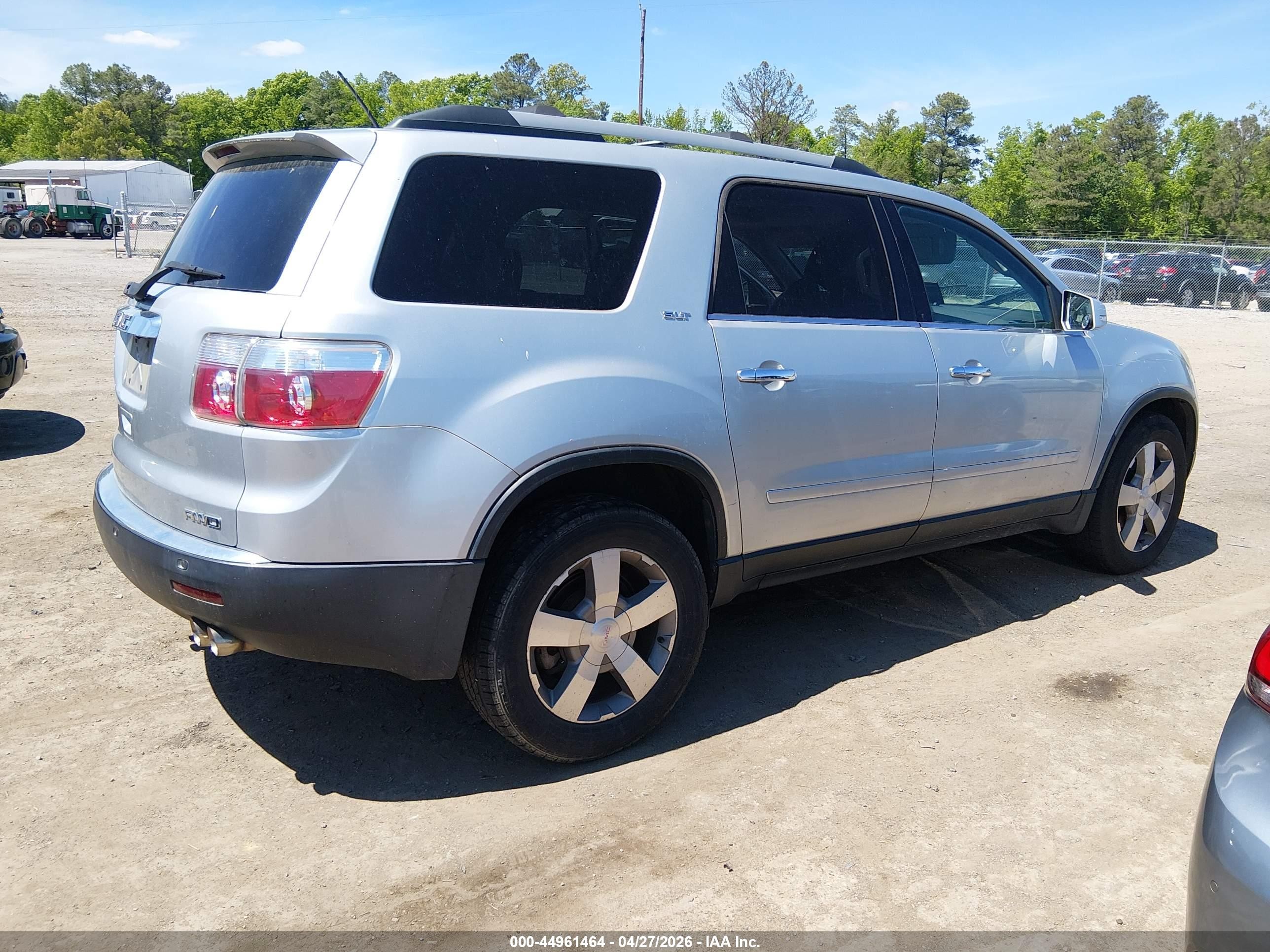 2010 Gmc Acadia Slt-1 Silver vin: 1GKLVMED9AJ183366