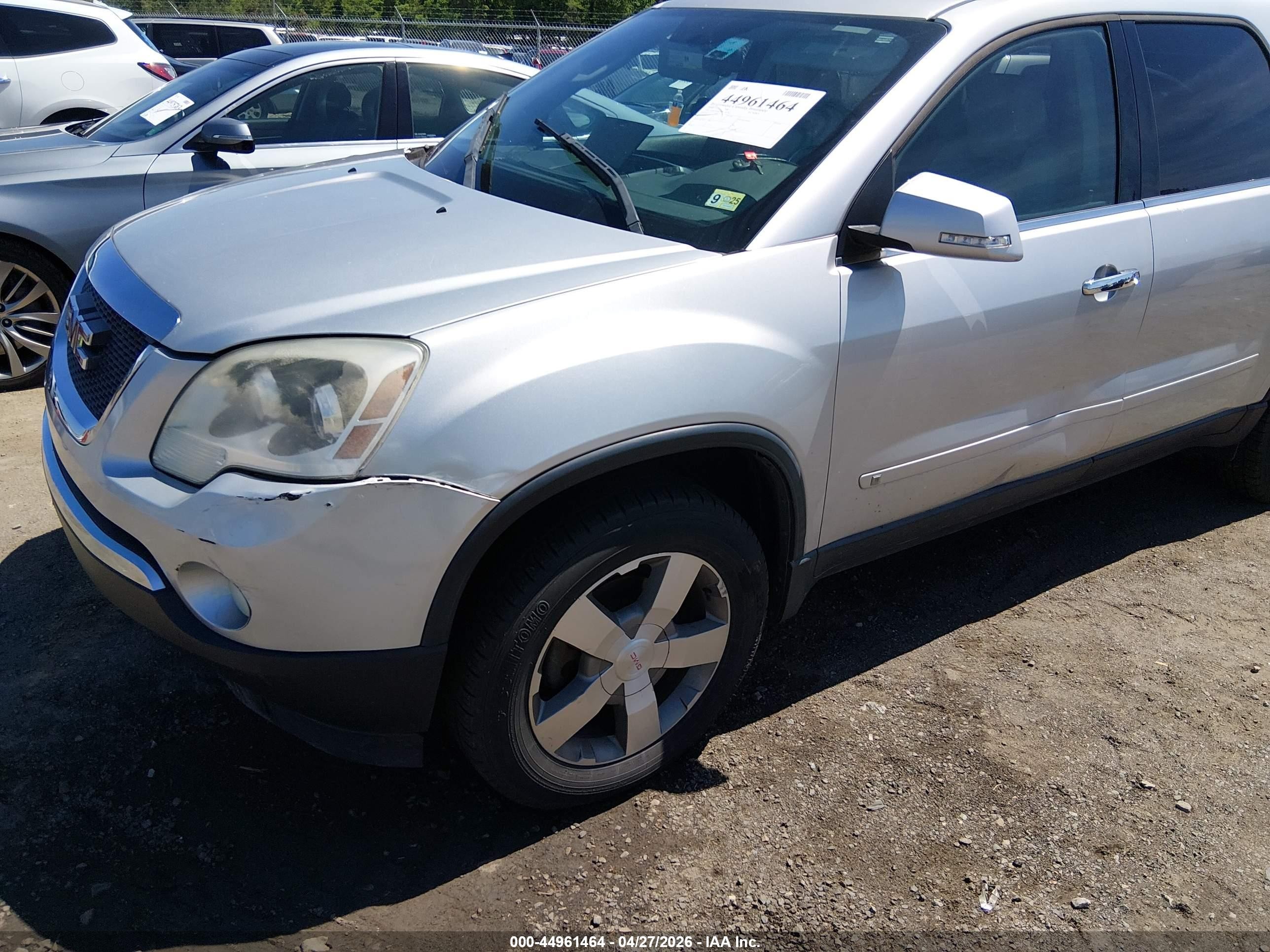 2010 Gmc Acadia Slt-1 Silver vin: 1GKLVMED9AJ183366