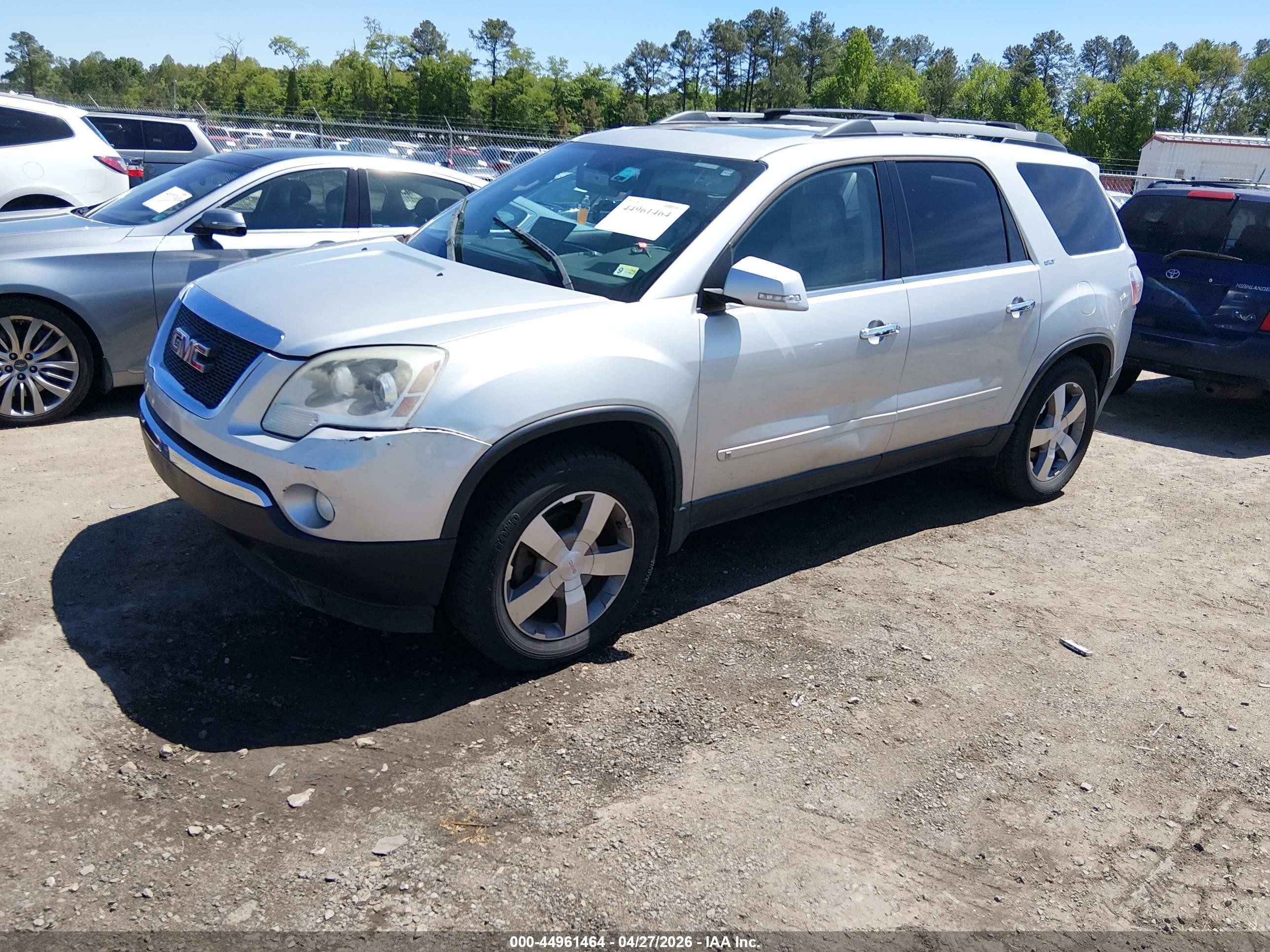 2010 Gmc Acadia Slt-1 Silver vin: 1GKLVMED9AJ183366
