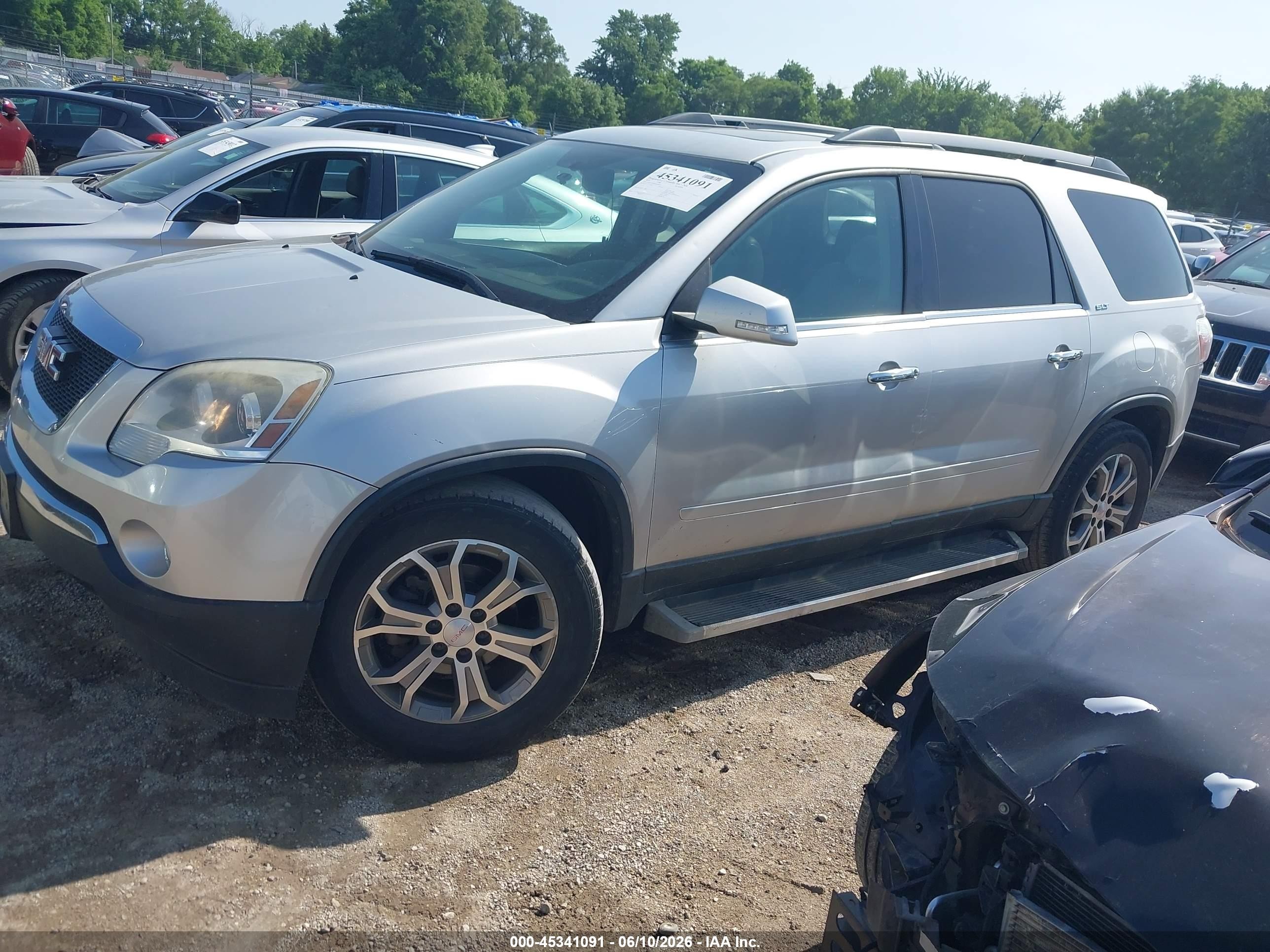 2010 Gmc Acadia Slt-1 Silver vin: 1GKLVMED9AJ266716