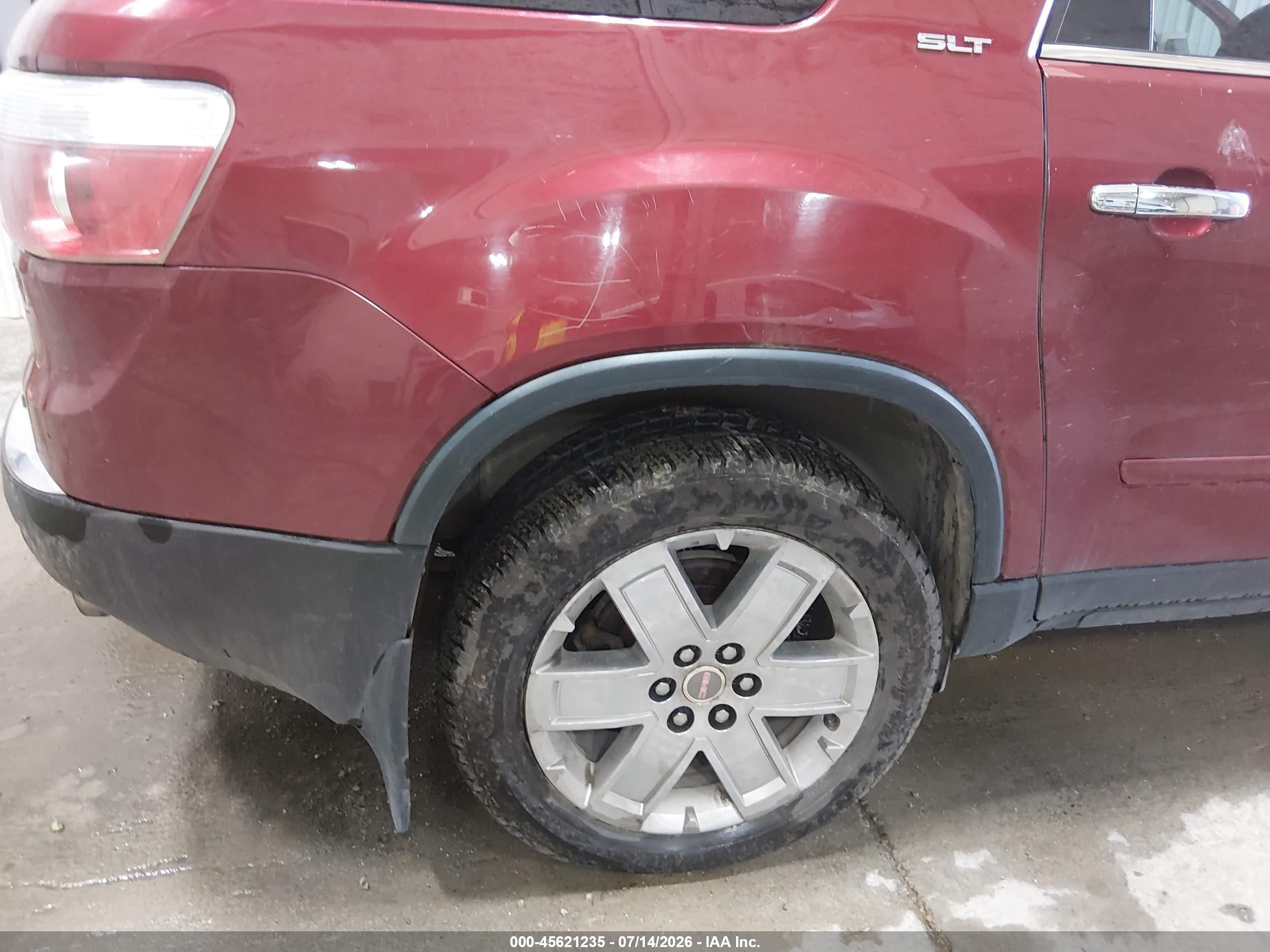 2010 Gmc Acadia Slt-2 Burgundy vin: 1GKLVNED0AJ104706