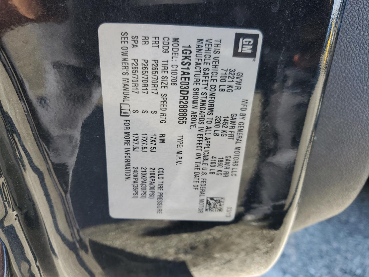 2013 Gmc Yukon Sle Черный vin: 1GKS1AE03DR288865