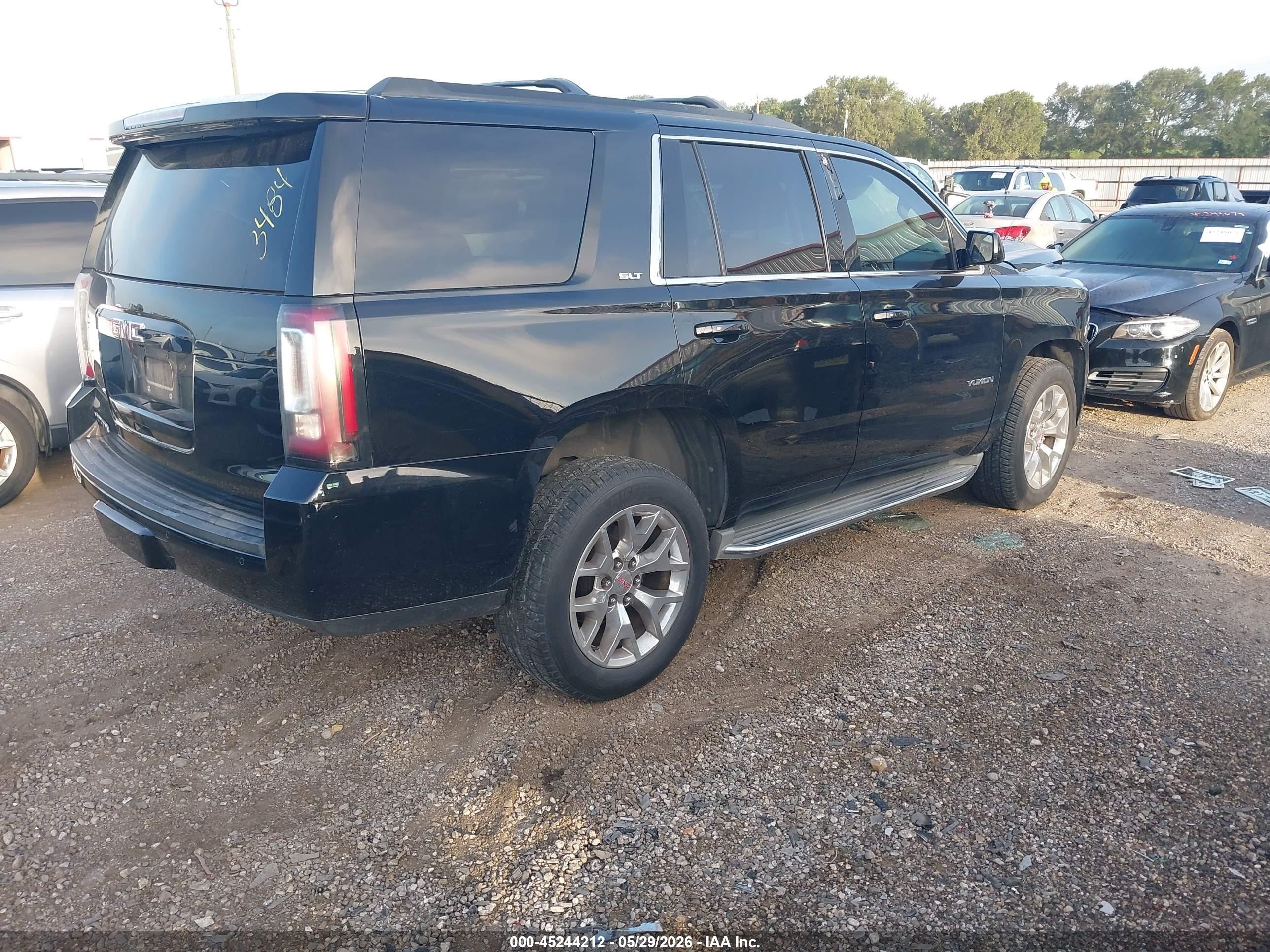 2015 Gmc Yukon Slt Black vin: 1GKS1BKC4FR253484