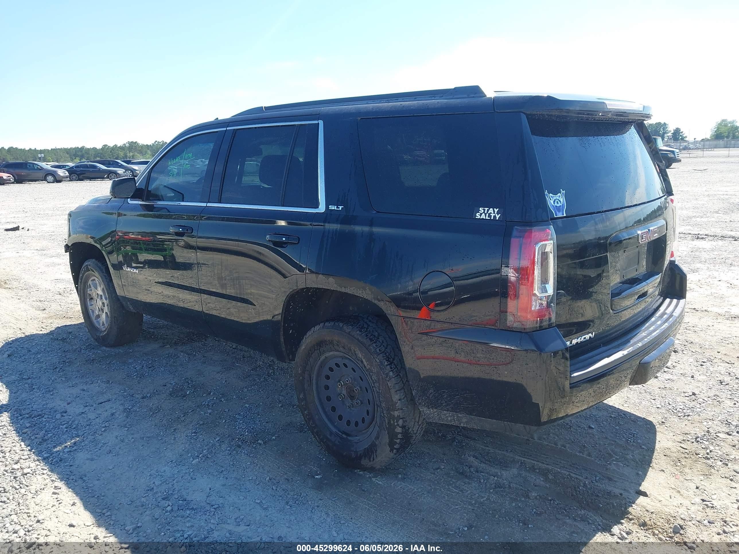 2015 Gmc Yukon Slt Black vin: 1GKS1BKC5FR136559