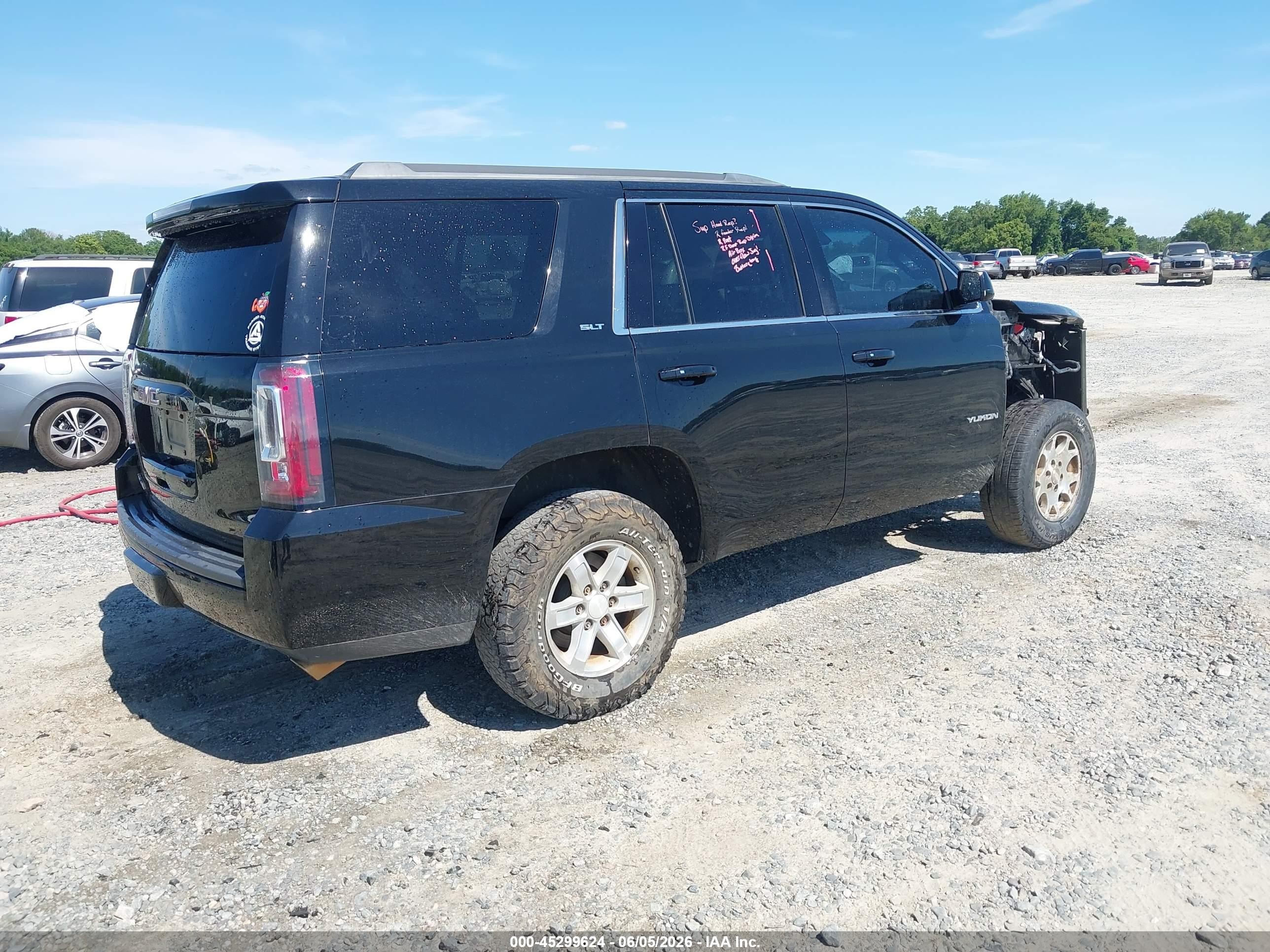 2015 Gmc Yukon Slt Black vin: 1GKS1BKC5FR136559