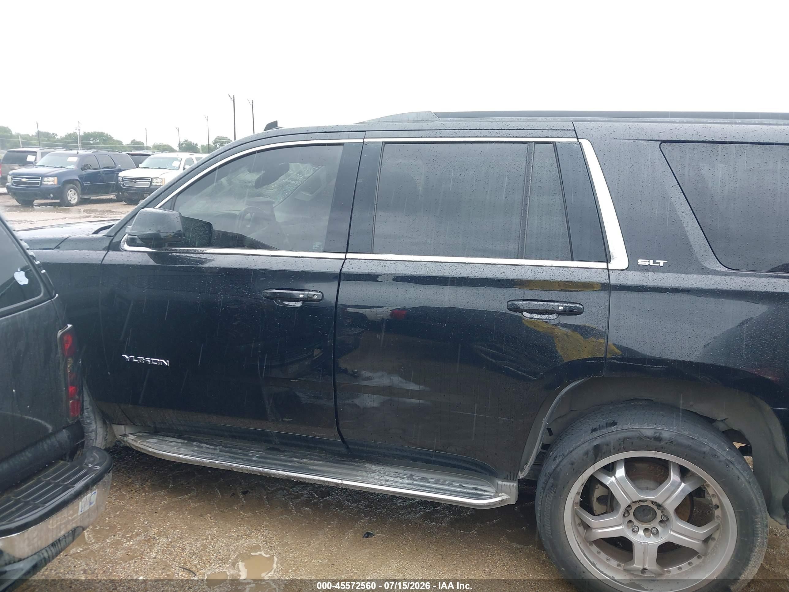 2015 Gmc Yukon Slt Black vin: 1GKS1BKC8FR240205