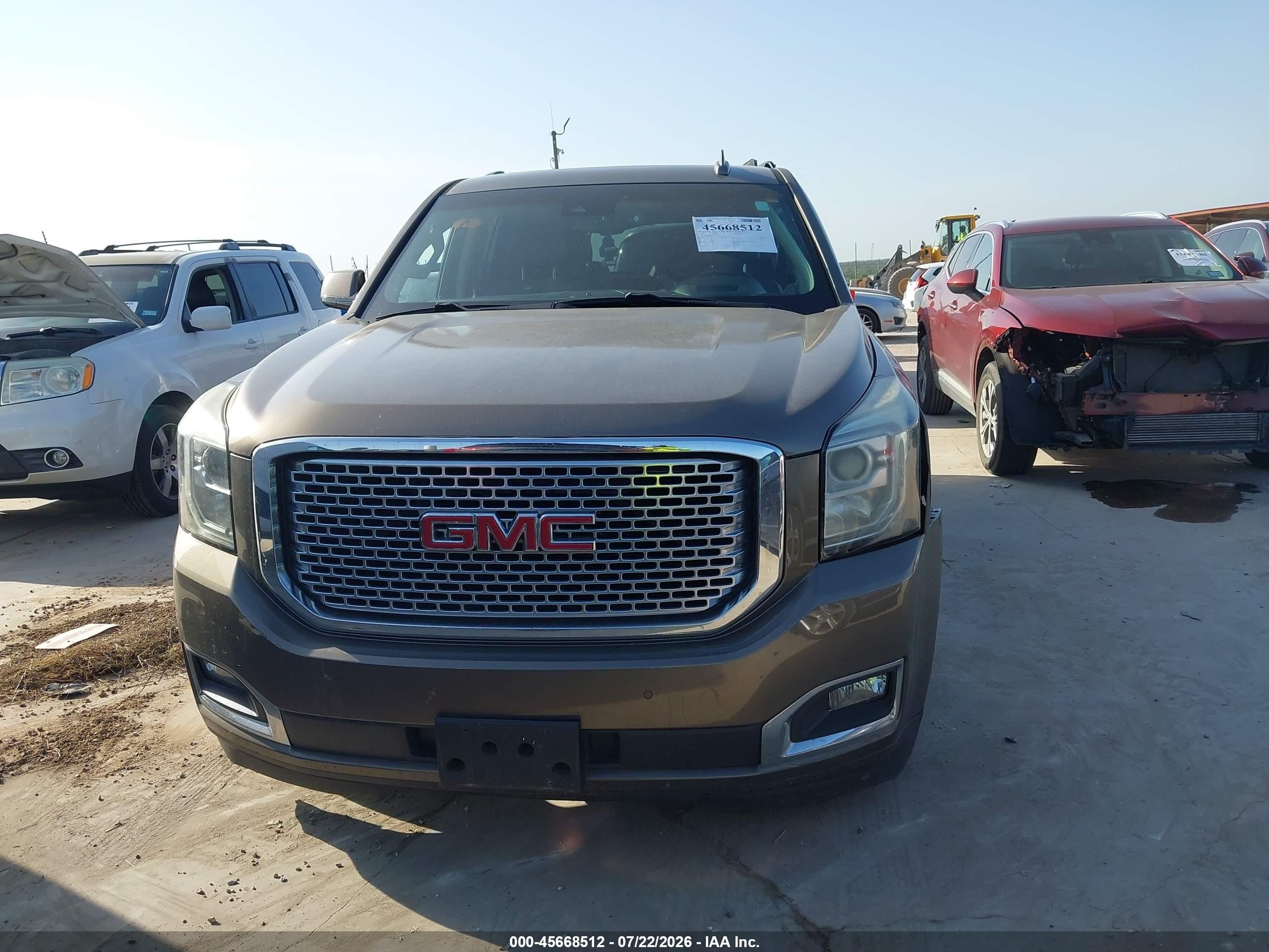 2015 Gmc Yukon Denali Brown vin: 1GKS1CKJ1FR590652