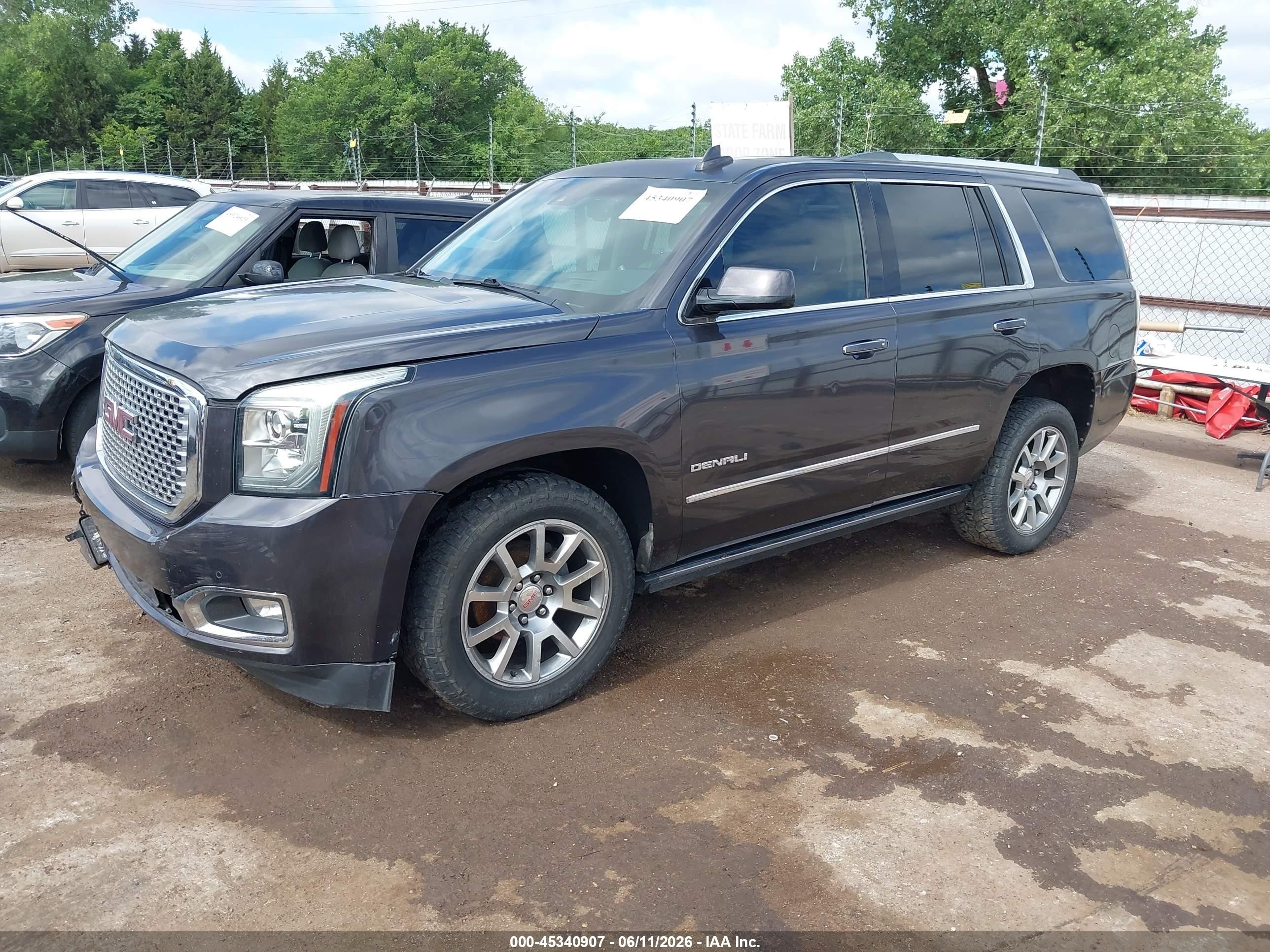 2015 Gmc Yukon Denali Black vin: 1GKS1CKJ2FR711124