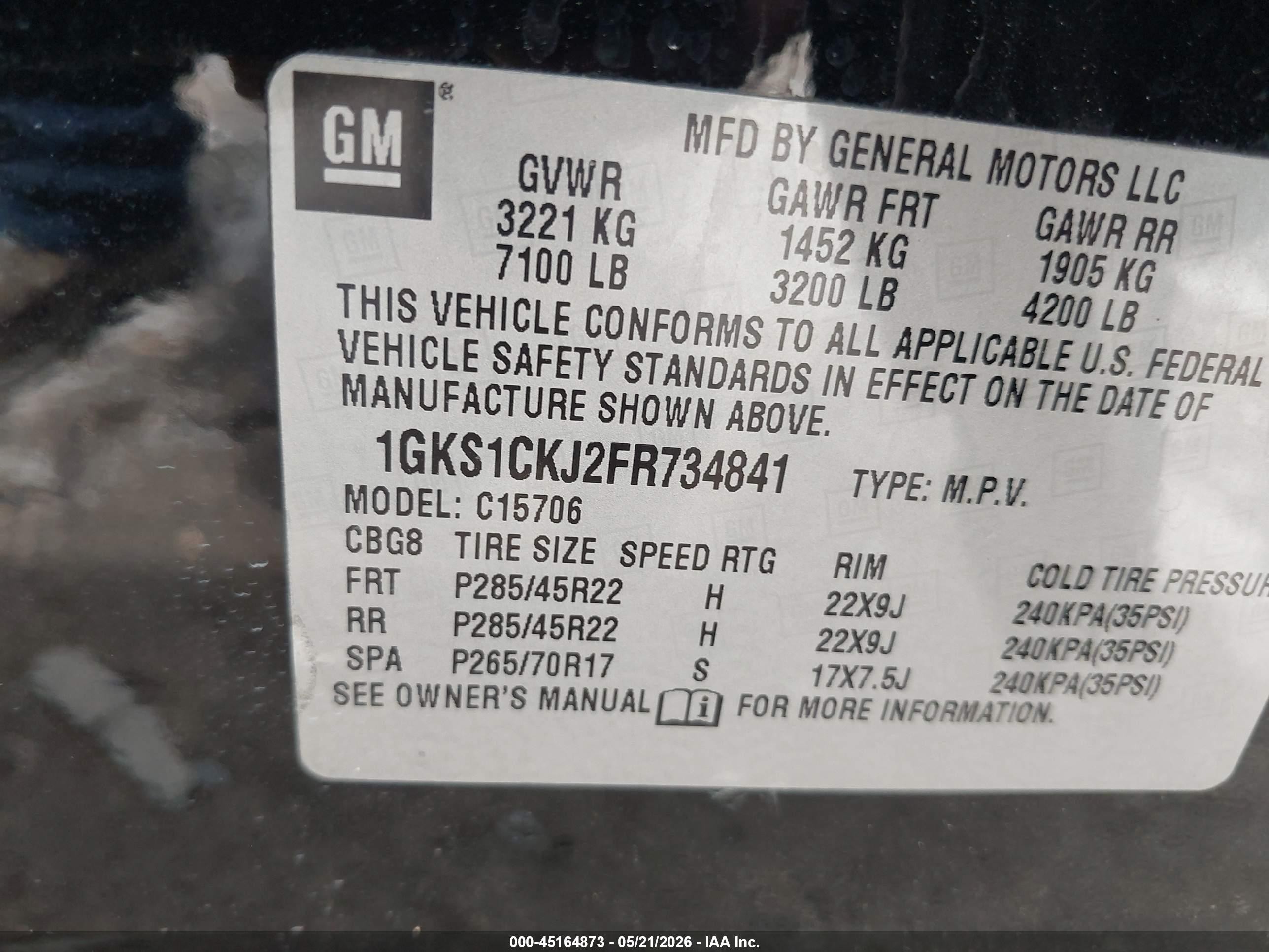 2015 Gmc Yukon Denali Черный vin: 1GKS1CKJ2FR734841