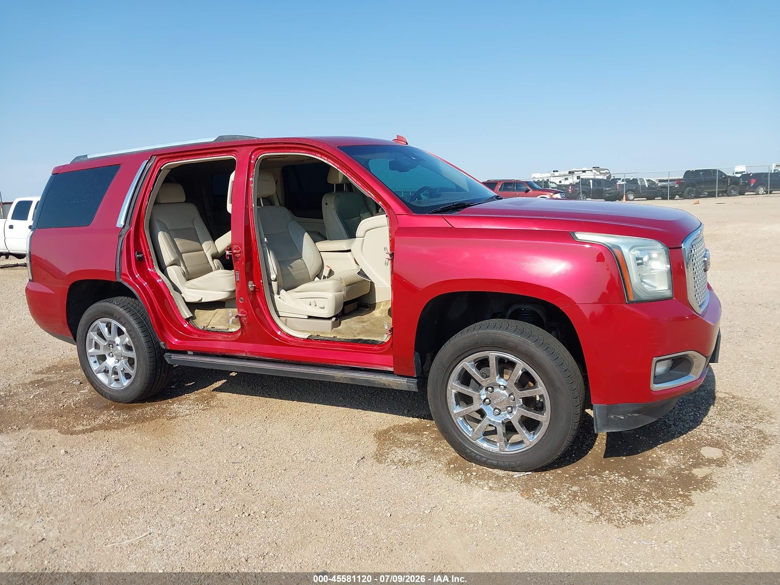 2015 Gmc Yukon Denali Красный vin: 1GKS1CKJ3FR137004