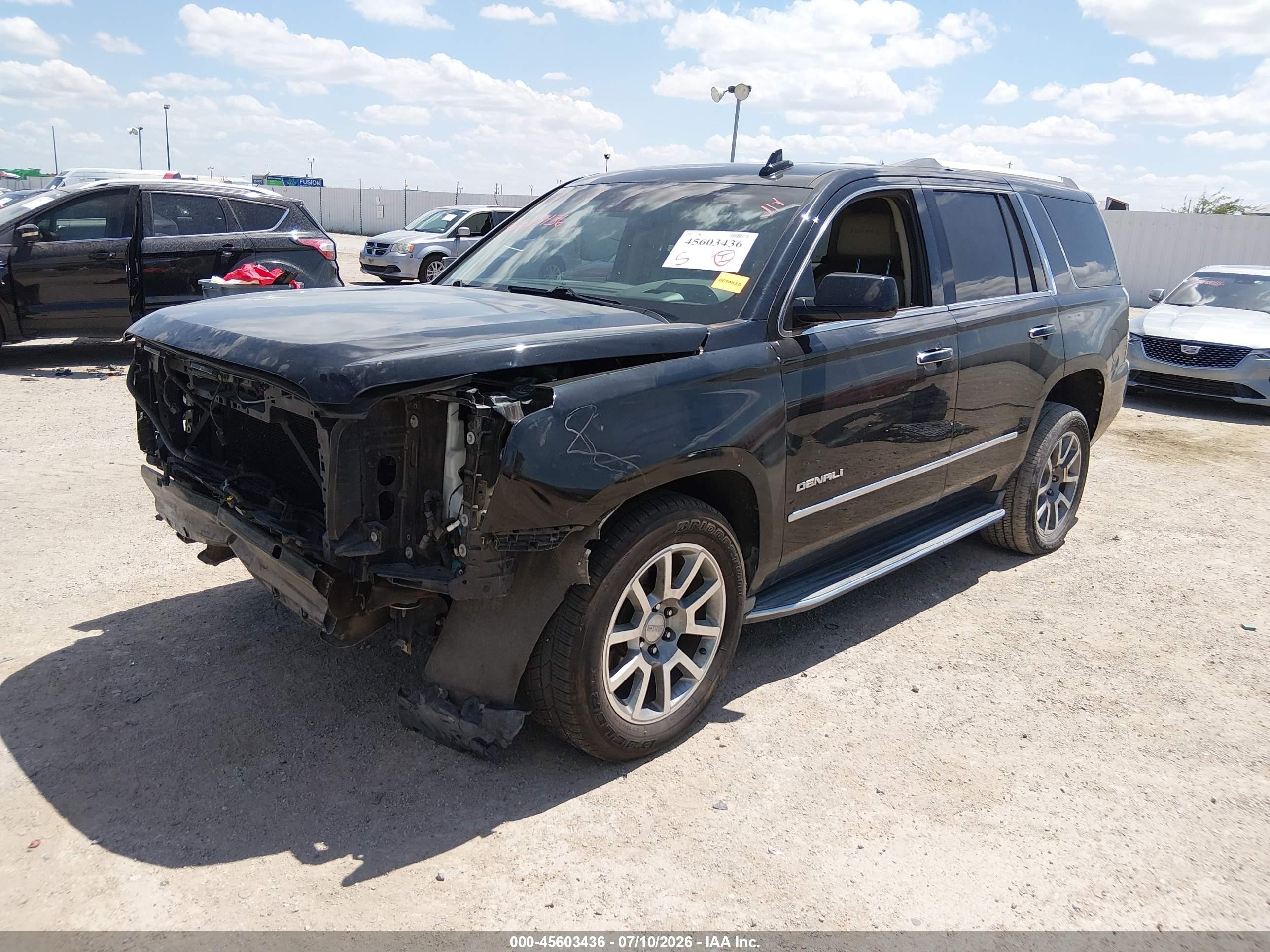 2015 Gmc Yukon Denali Black vin: 1GKS1CKJ3FR599885