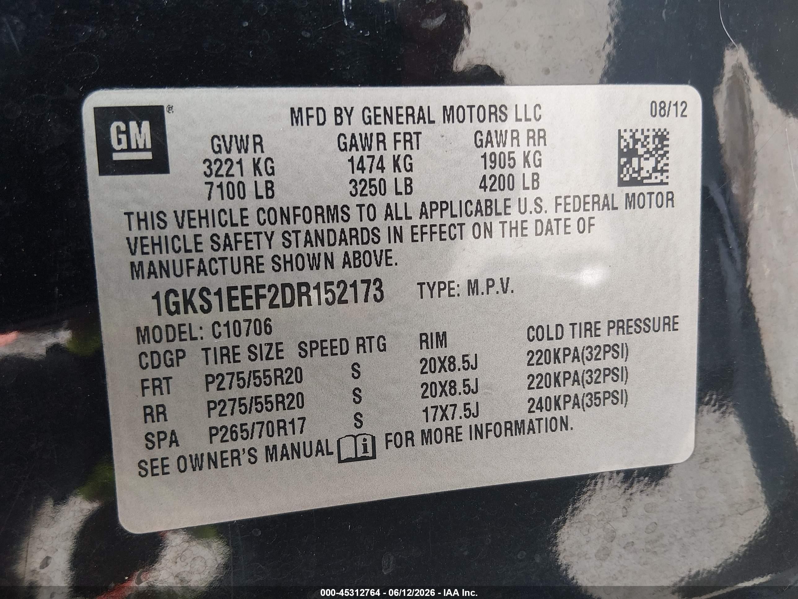 2013 Gmc Yukon Denali Black vin: 1GKS1EEF2DR152173