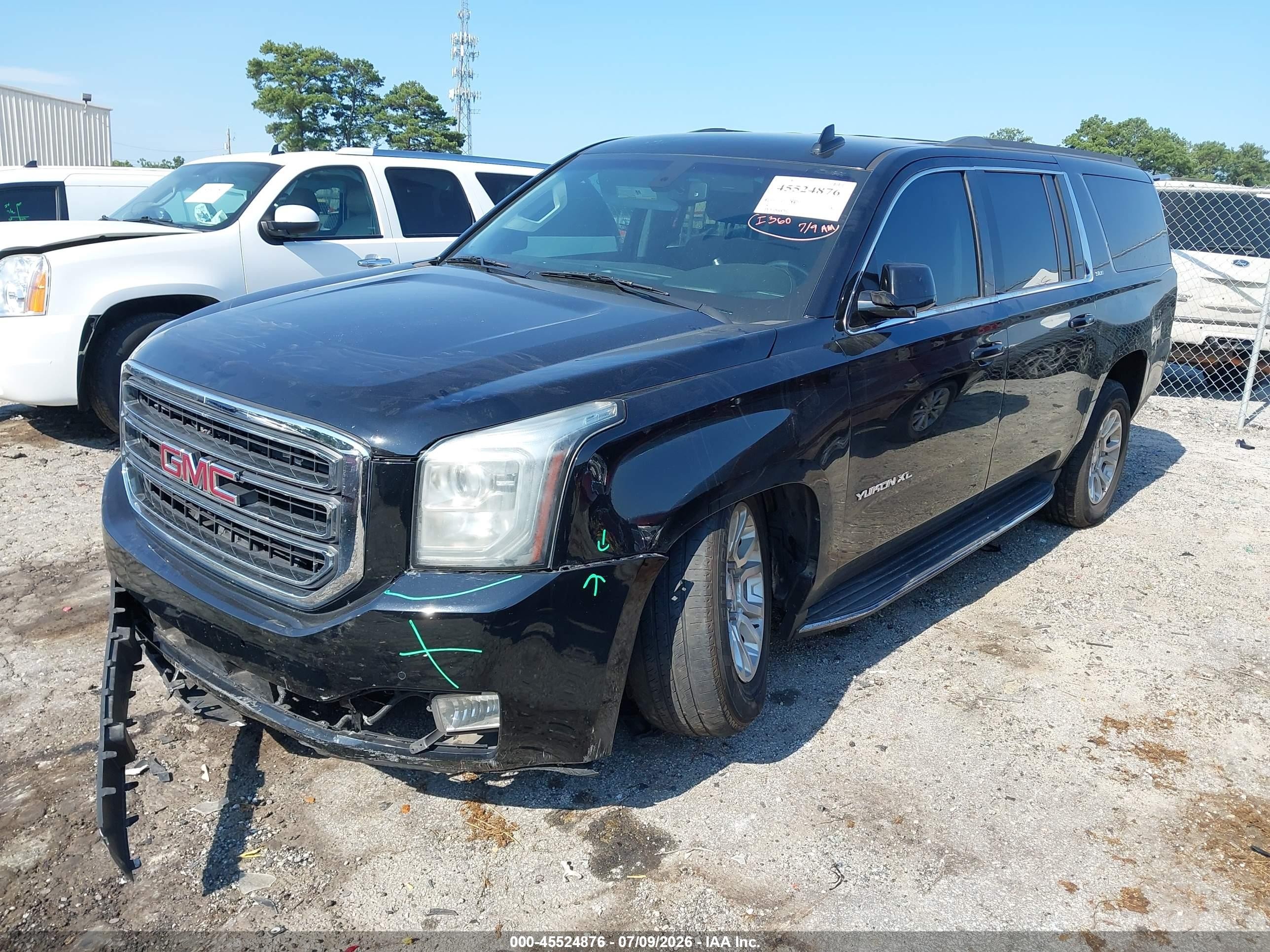 2020 Gmc Yukon Xl 2wd Sle Black vin: 1GKS1FKC0LR122975