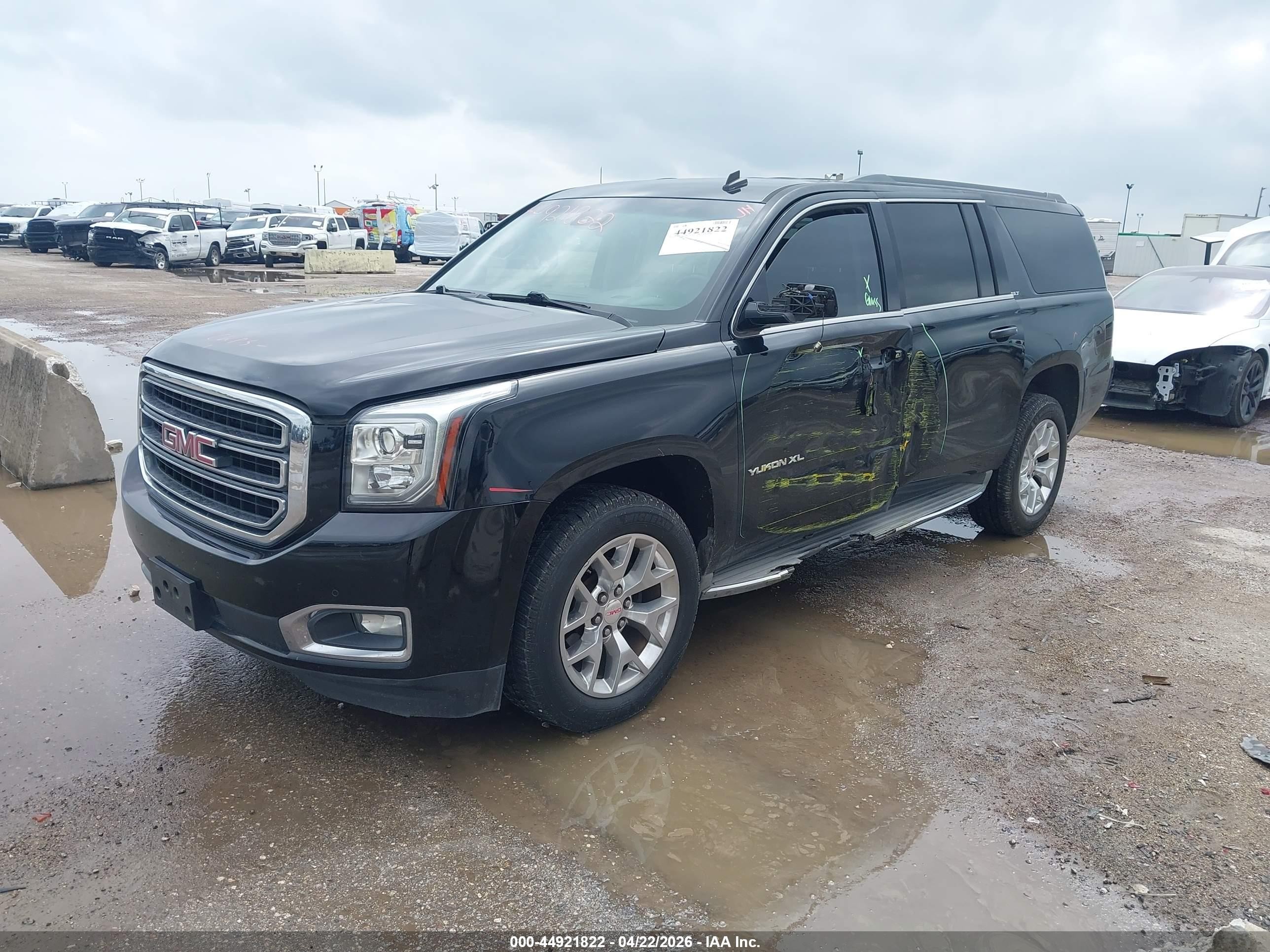 2015 Gmc Yukon Xl 1500 Slt Black vin: 1GKS1HKC4FR128262