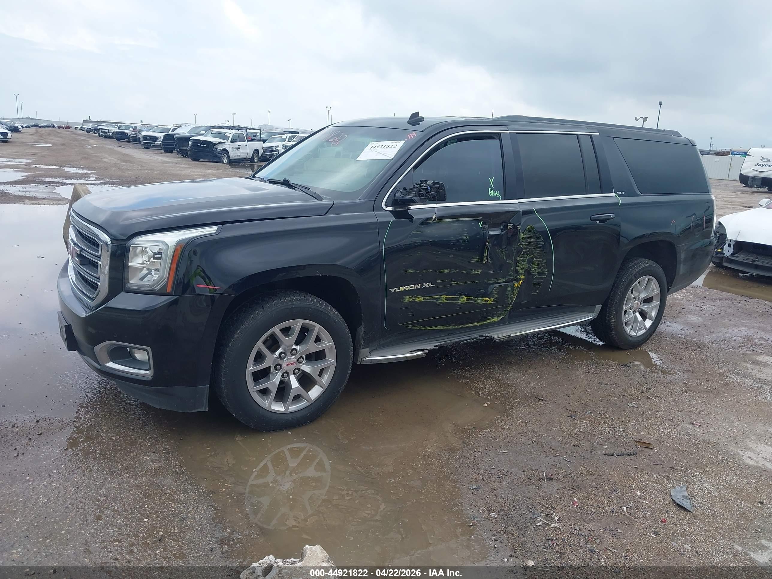 2015 Gmc Yukon Xl 1500 Slt Black vin: 1GKS1HKC4FR128262