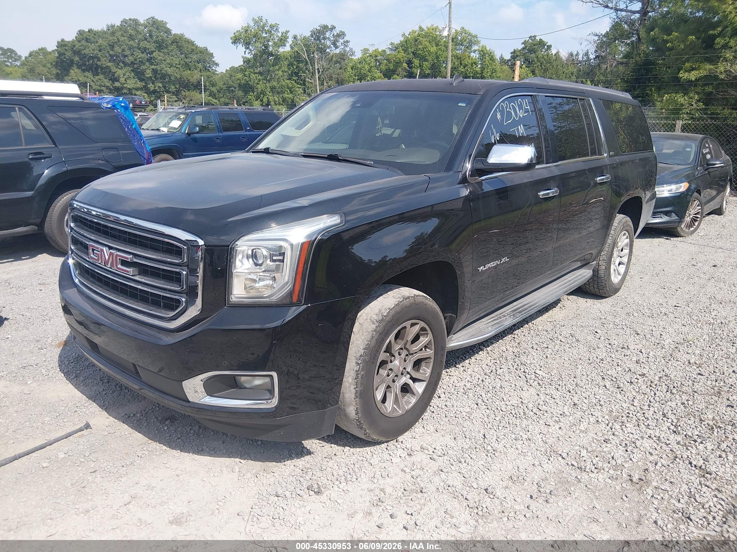 2015 Gmc Yukon Xl 1500 Slt Black vin: 1GKS1HKC7FR230624