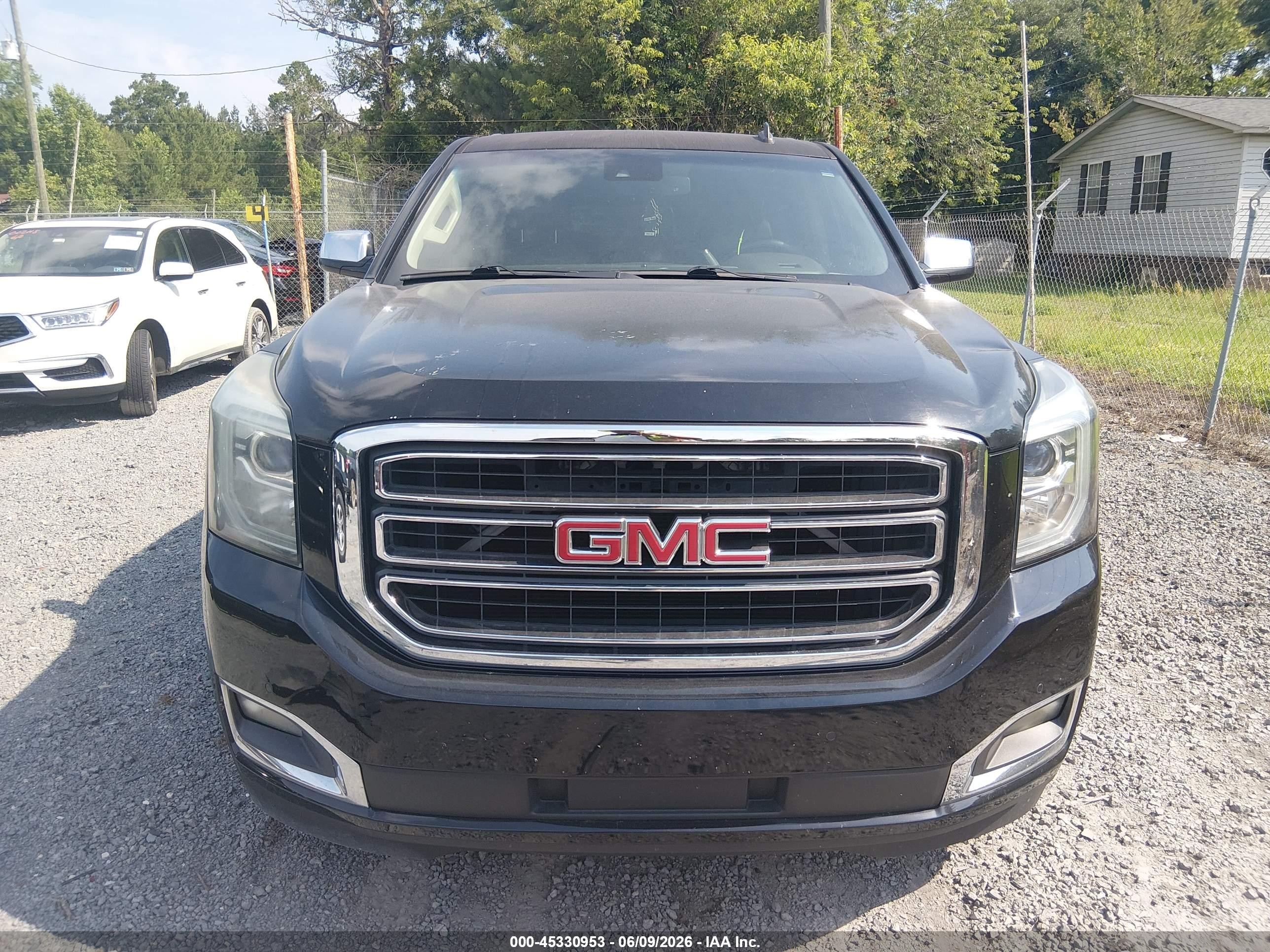 2015 Gmc Yukon Xl 1500 Slt Black vin: 1GKS1HKC7FR230624