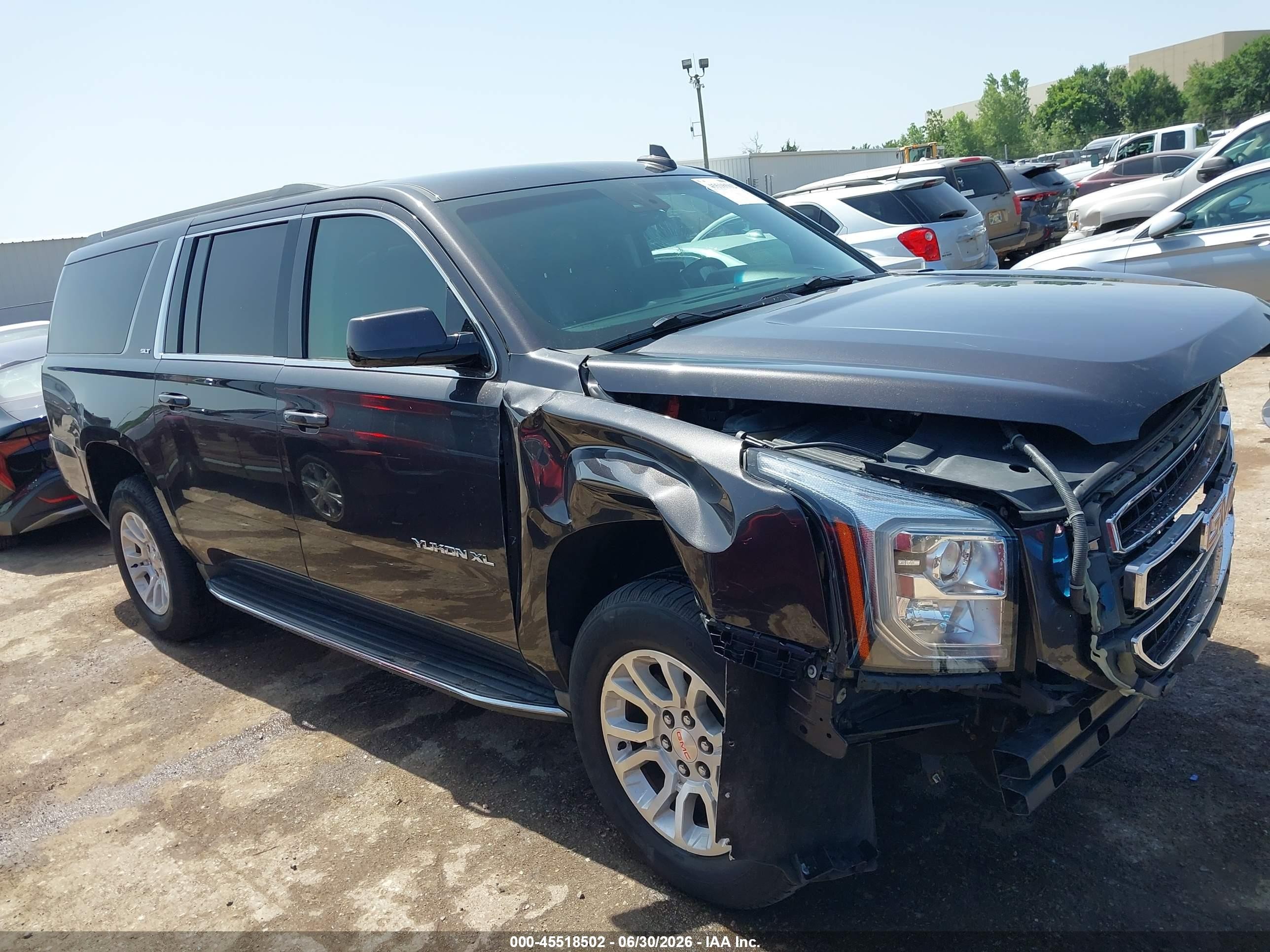 2015 Gmc Yukon Xl 1500 Slt Gray vin: 1GKS1HKC7FR648570