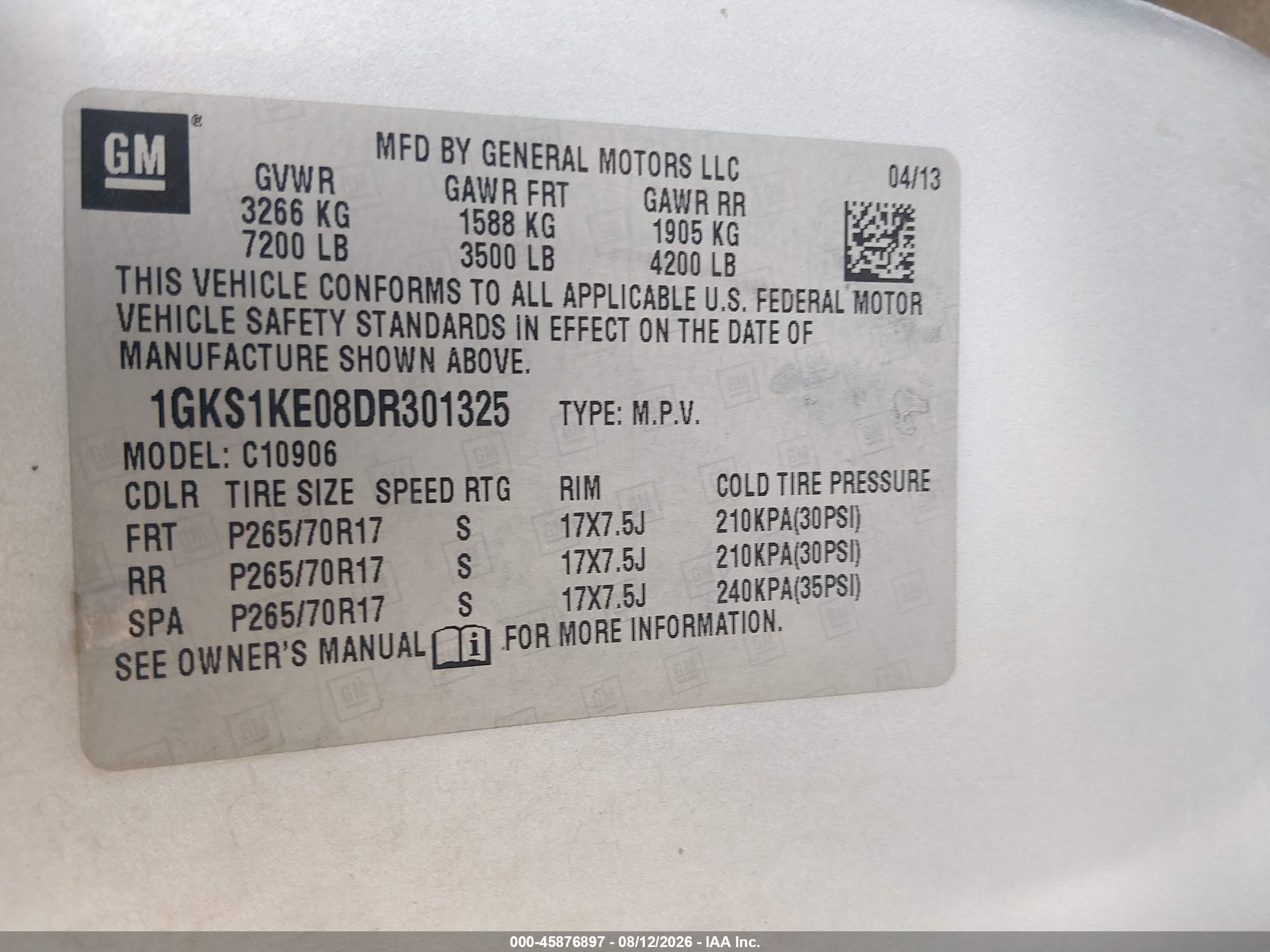 2013 Gmc Yukon Xl 1500 Slt Silver vin: 1GKS1KE08DR301325