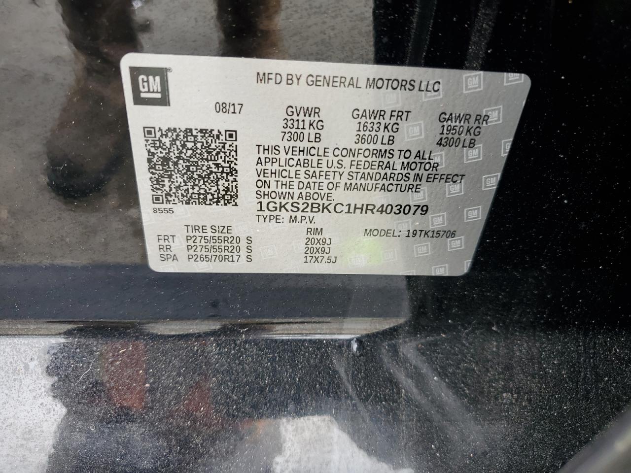 2017 Gmc Yukon Slt Black vin: 1GKS2BKC1HR403079