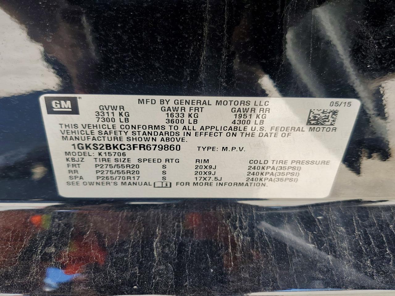 2015 Gmc Yukon Slt Black vin: 1GKS2BKC3FR679860