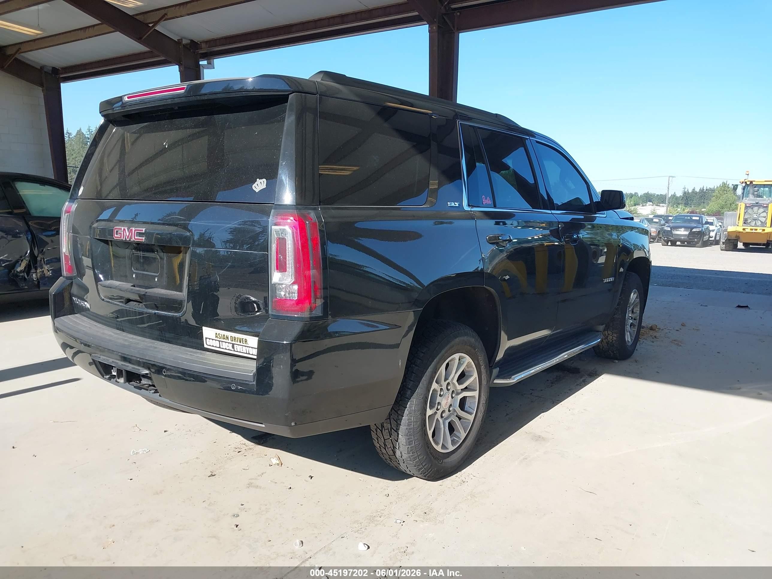 2016 Gmc Yukon Slt Black vin: 1GKS2BKC4GR212867