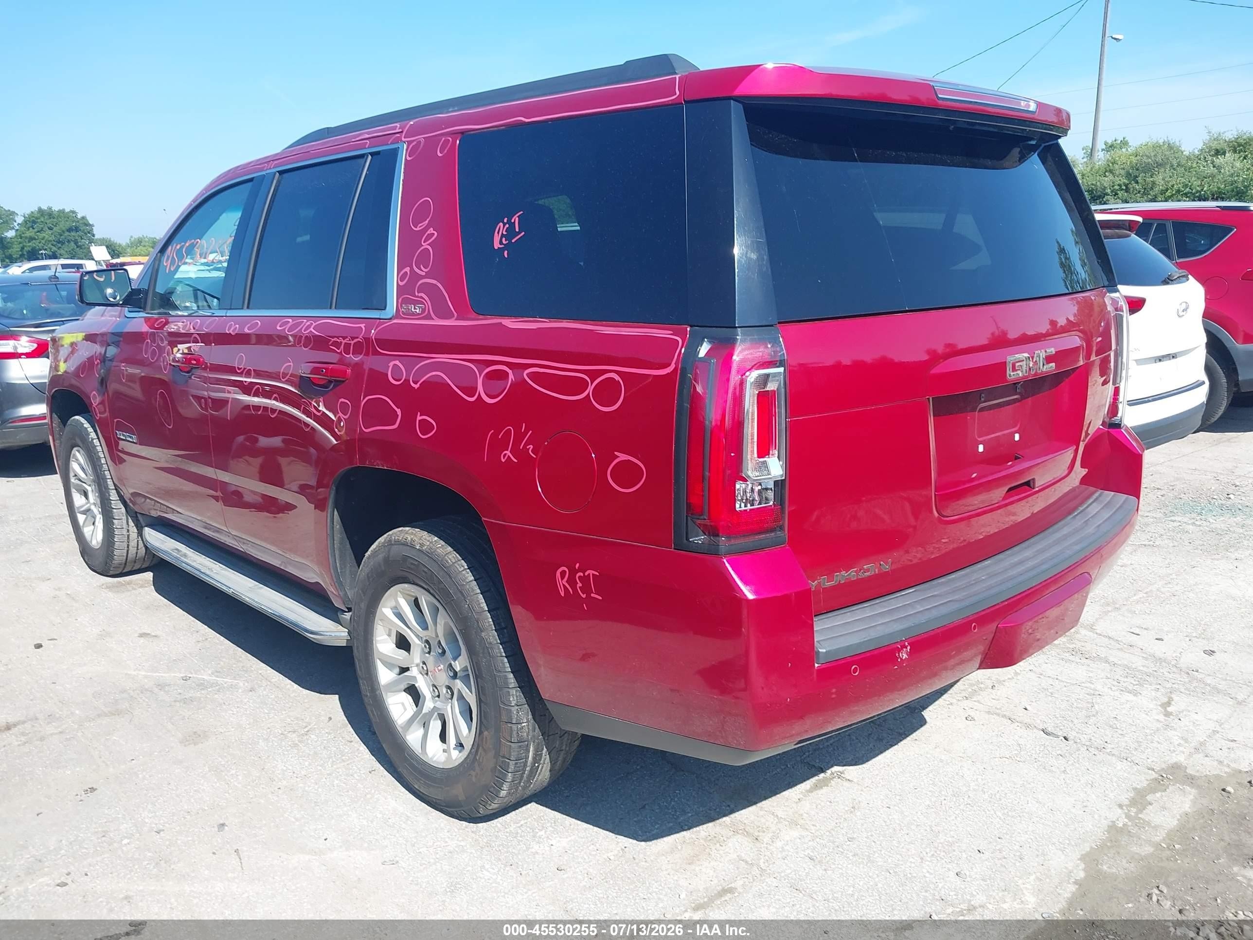 2015 Gmc Yukon Slt Red vin: 1GKS2BKC5FR135098