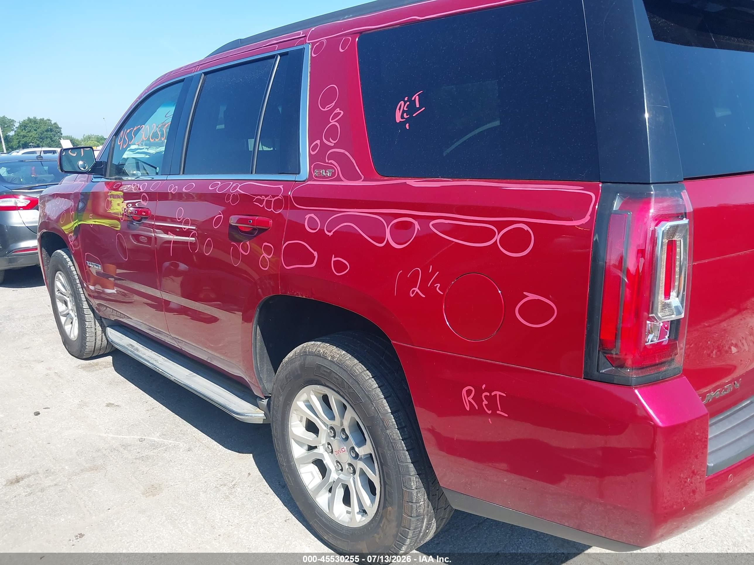 2015 Gmc Yukon Slt Red vin: 1GKS2BKC5FR135098
