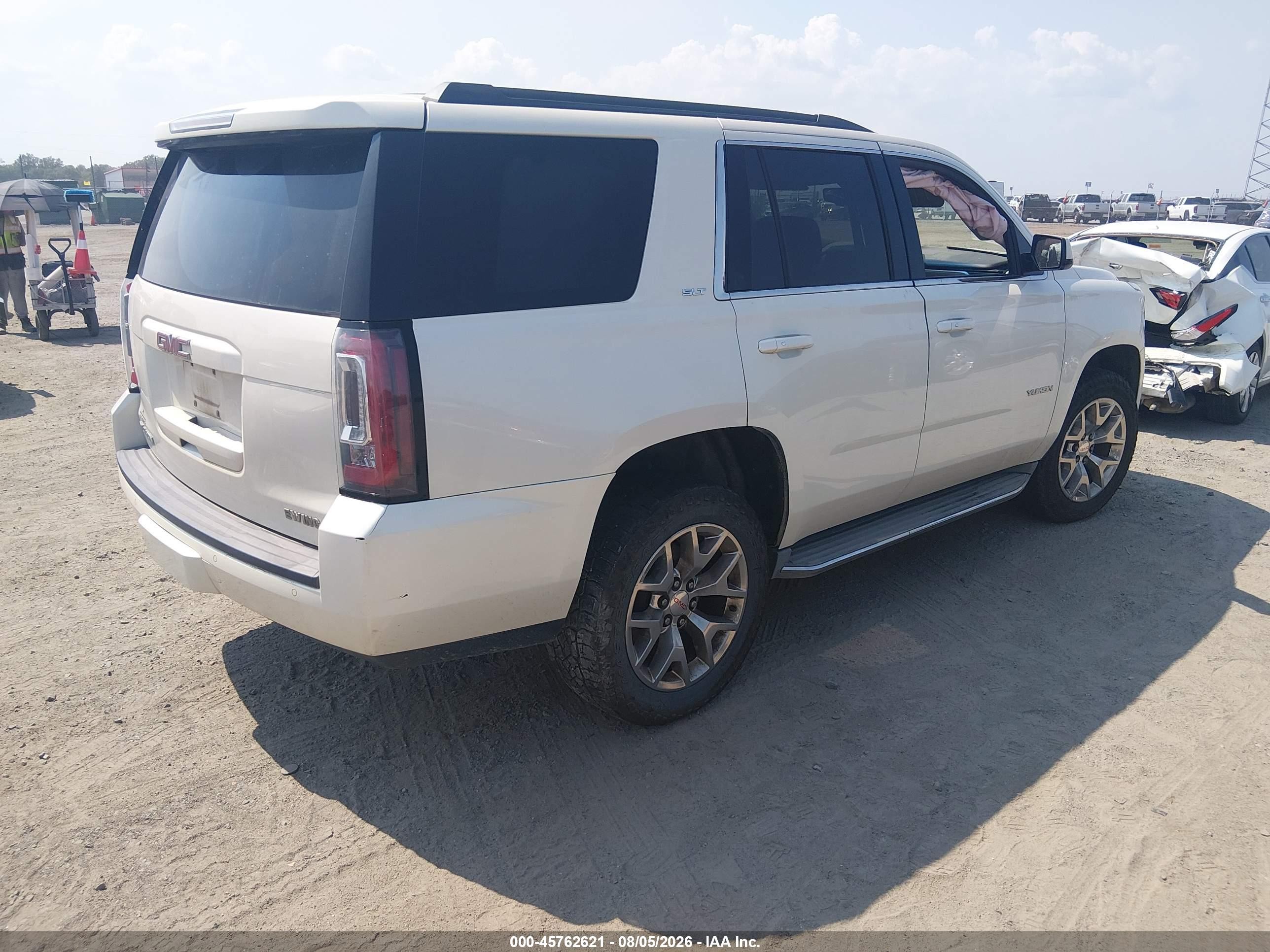 2015 Gmc Yukon Slt White vin: 1GKS2BKC7FR178289