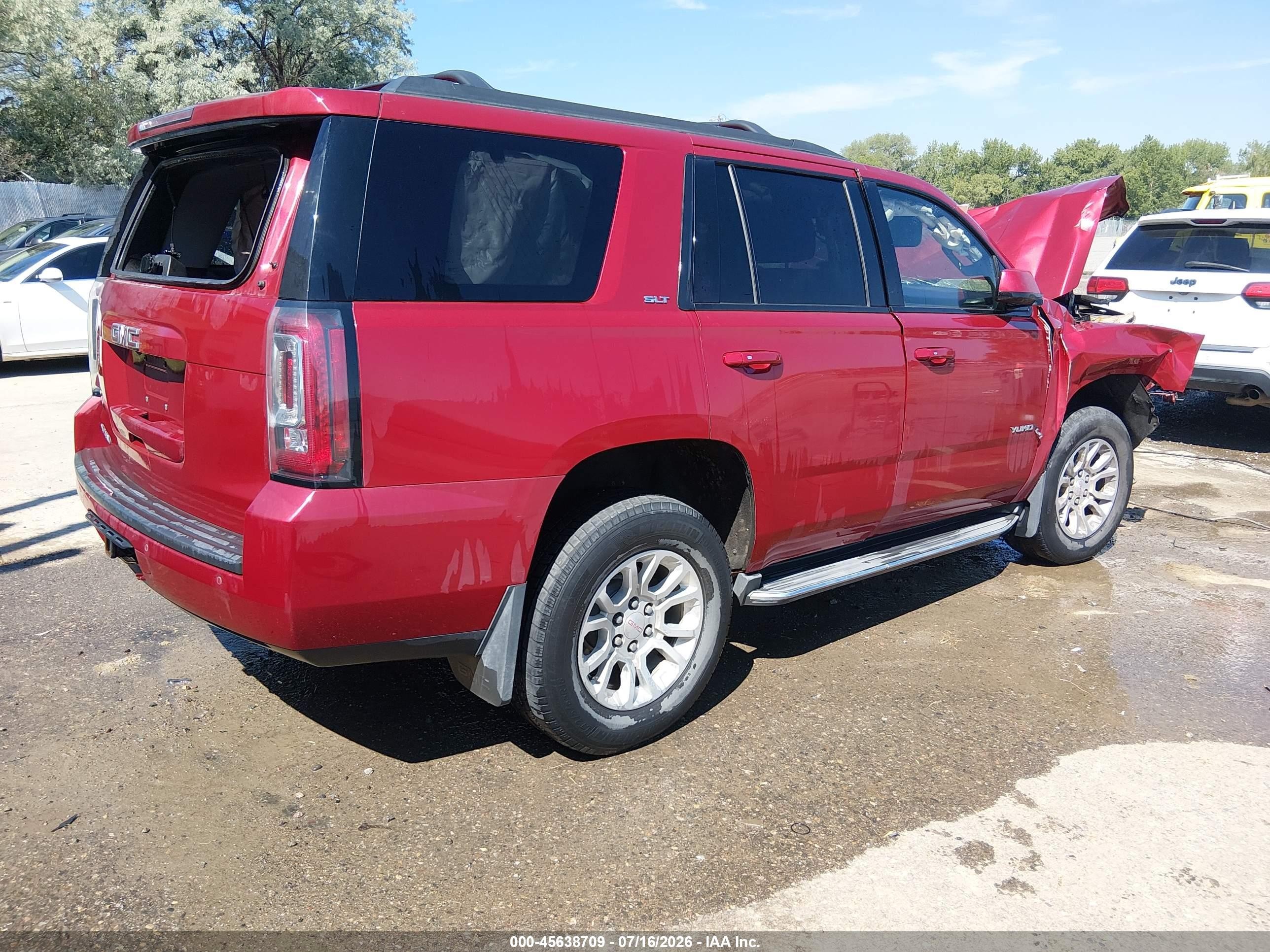 2015 Gmc Yukon Slt Red vin: 1GKS2BKC8FR190662