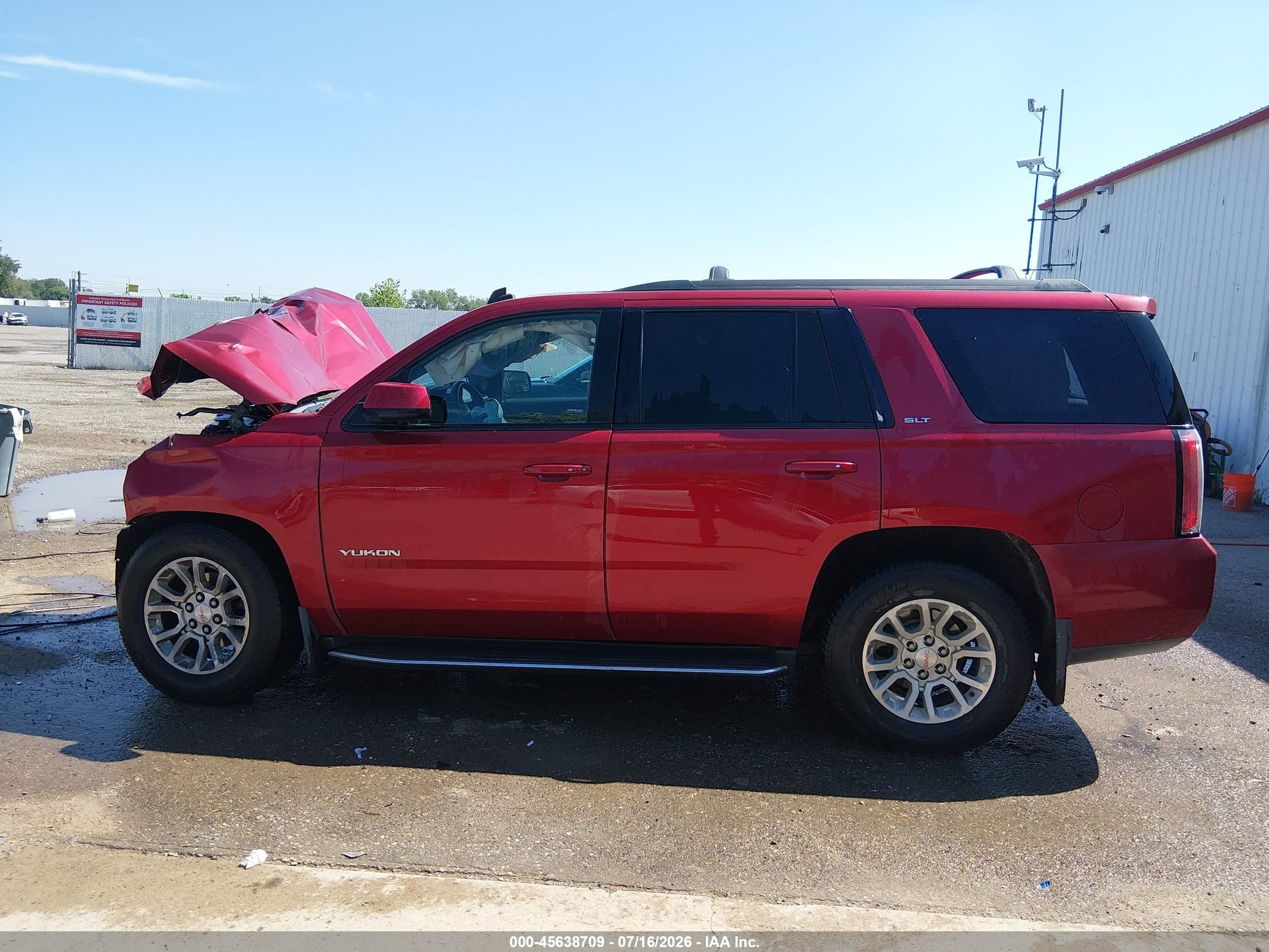 2015 Gmc Yukon Slt Red vin: 1GKS2BKC8FR190662