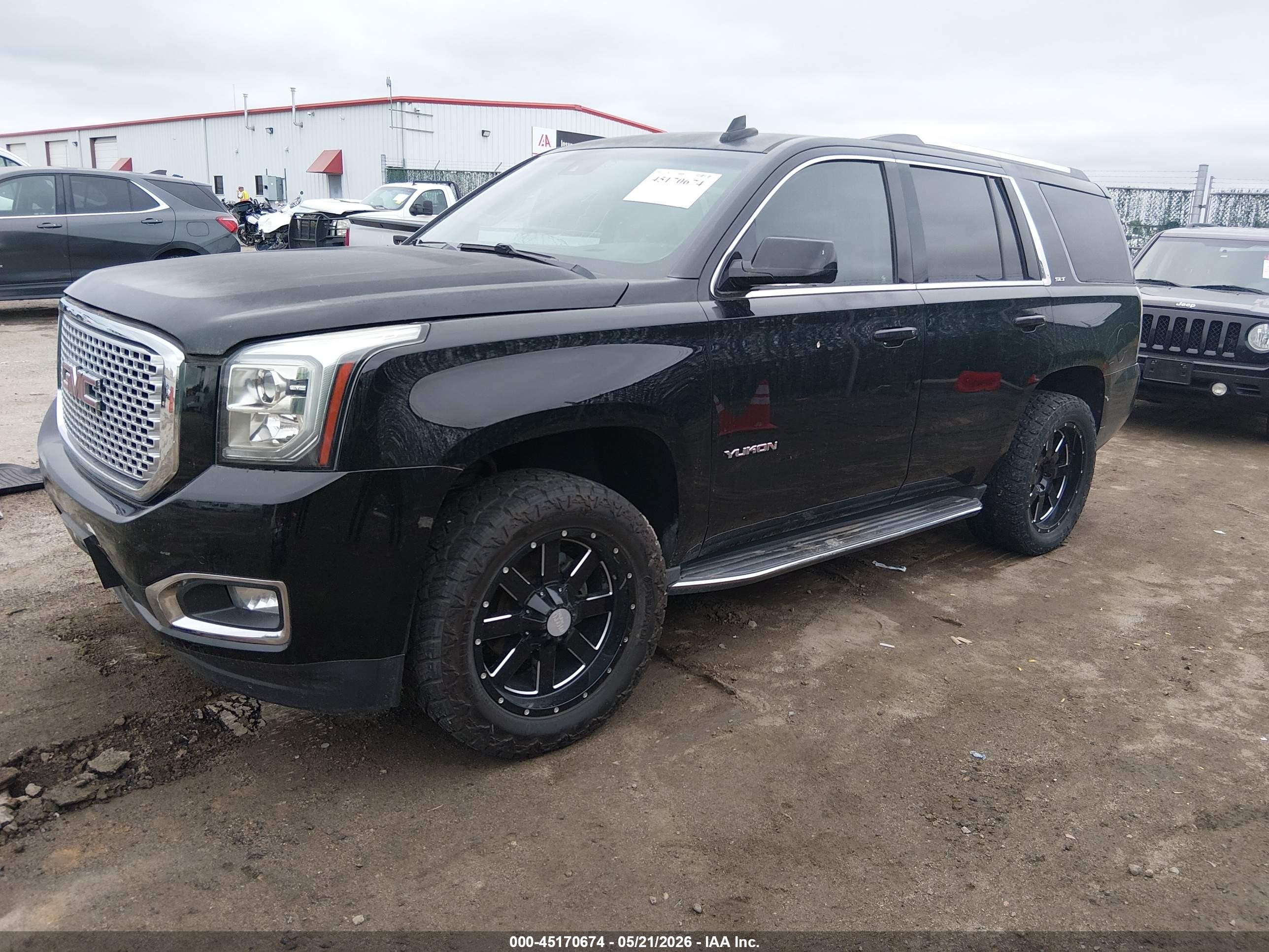 2015 Gmc Yukon Slt Black vin: 1GKS2BKC9FR678938