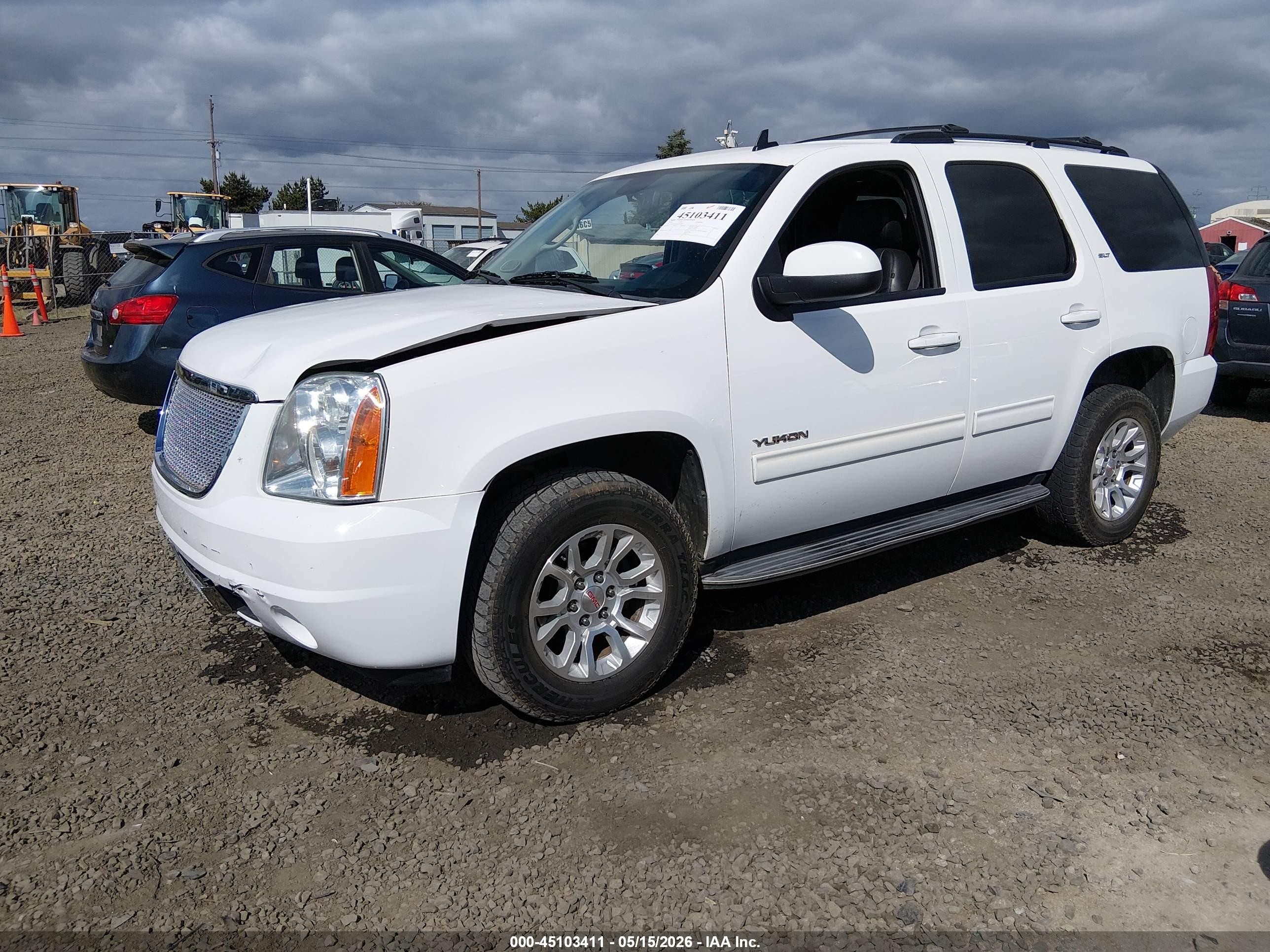 2014 Gmc Yukon Slt White vin: 1GKS2CE01ER186748