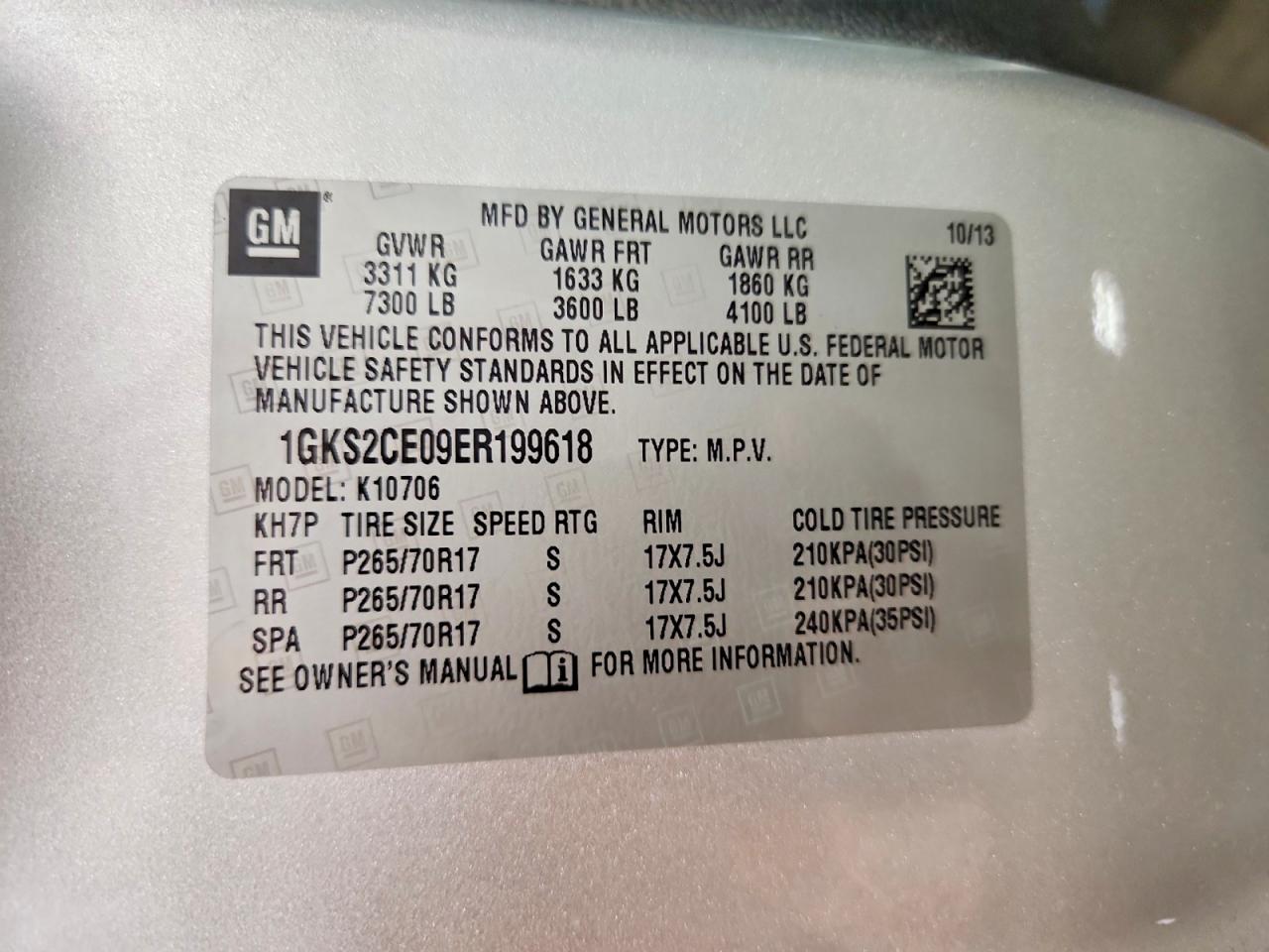2014 Gmc Yukon Slt Silver vin: 1GKS2CE09ER199618