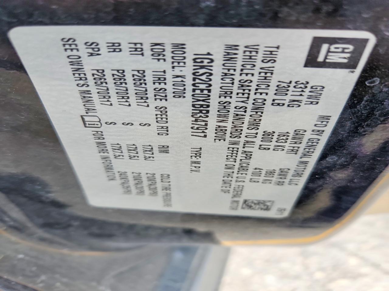 2011 Gmc Yukon Slt Black vin: 1GKS2CE0XBR347917