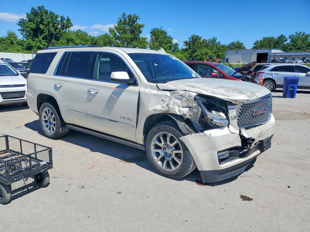 2015 Gmc Yukon Denali White vin: 1GKS2CKJ1FR541772