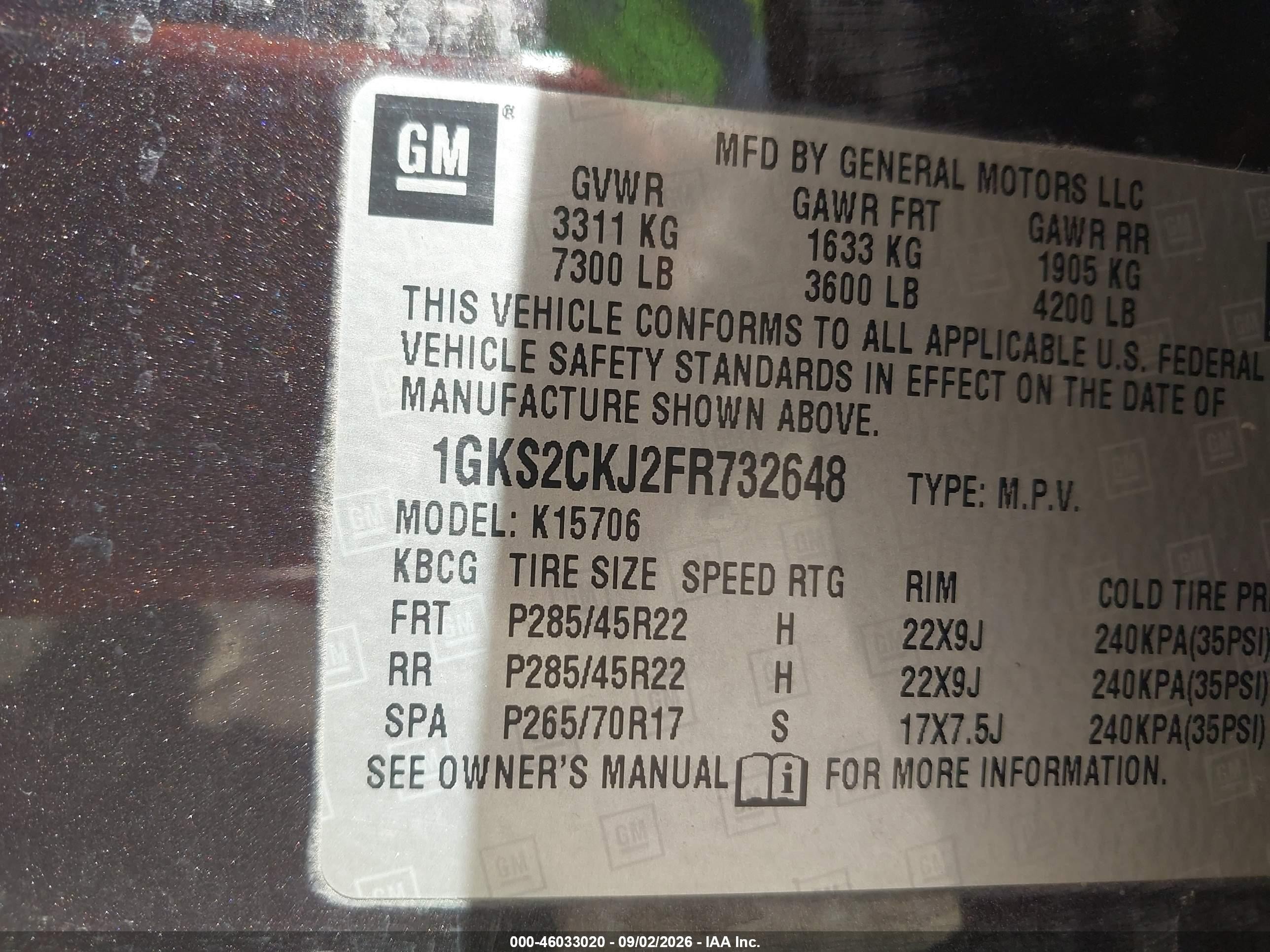 2015 Gmc Yukon Denali Фиолетовый vin: 1GKS2CKJ2FR732648