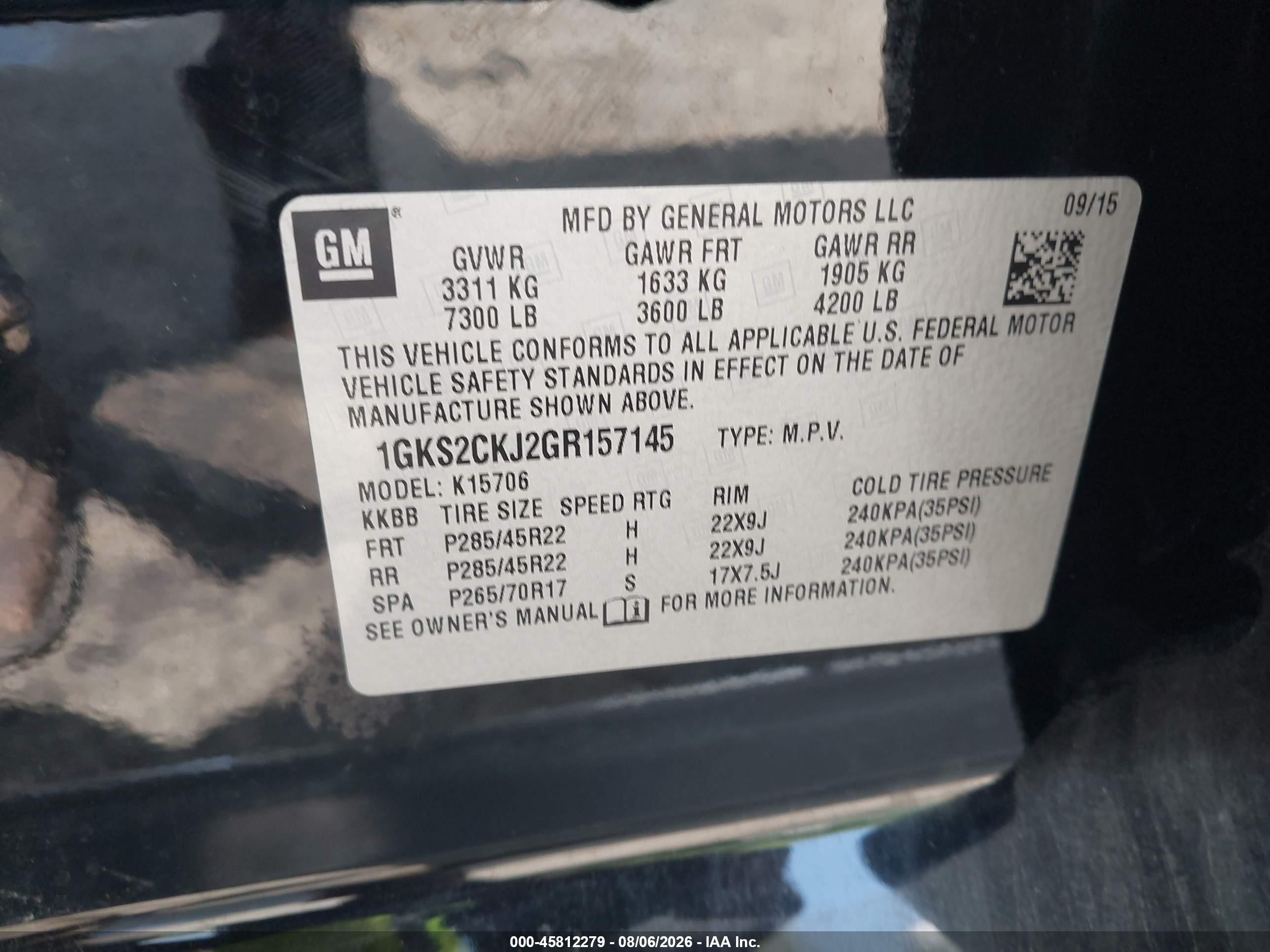 2016 Gmc Yukon Denali Black vin: 1GKS2CKJ2GR157145