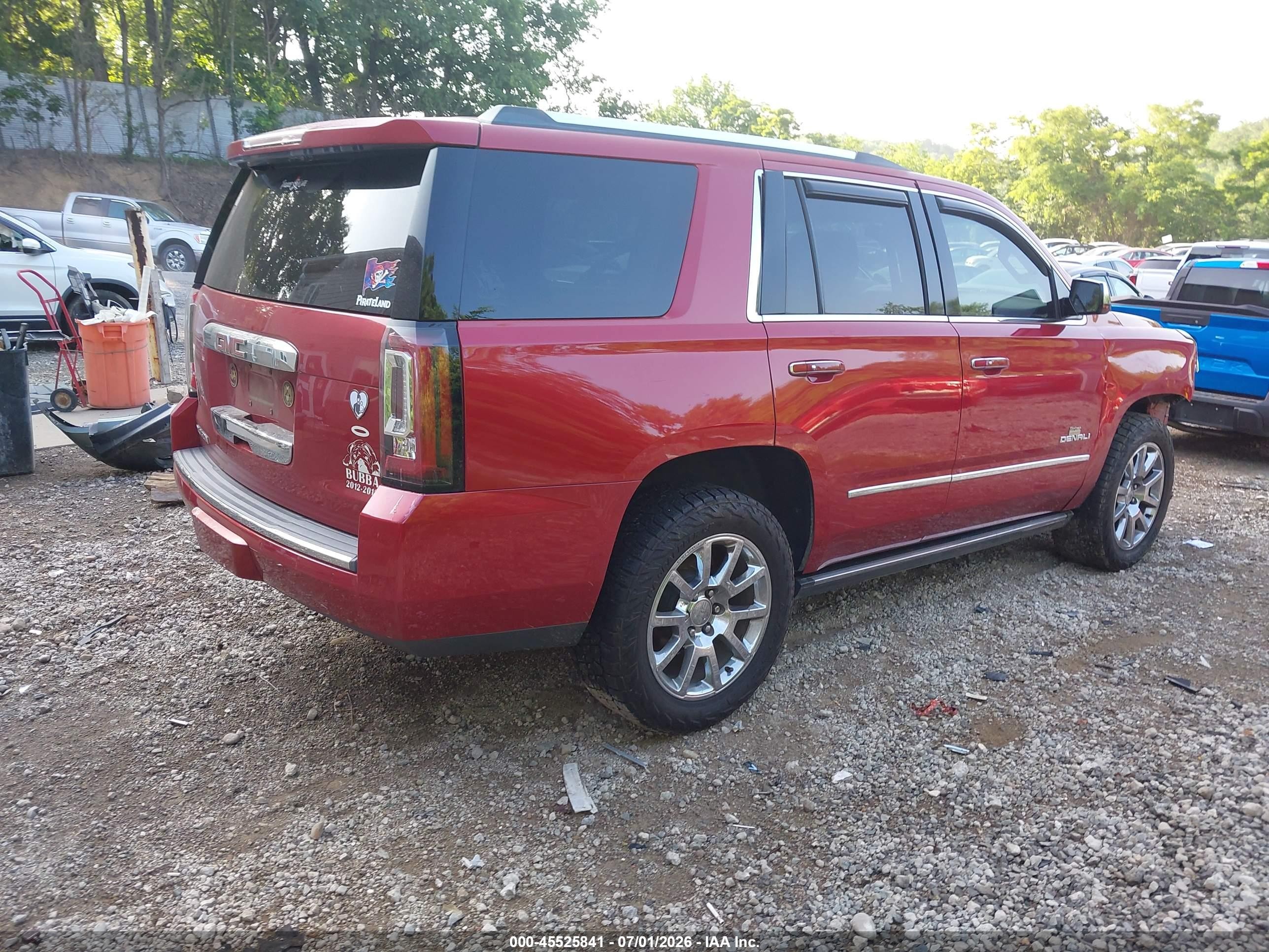2015 Gmc Yukon Denali Red vin: 1GKS2CKJ4FR156464